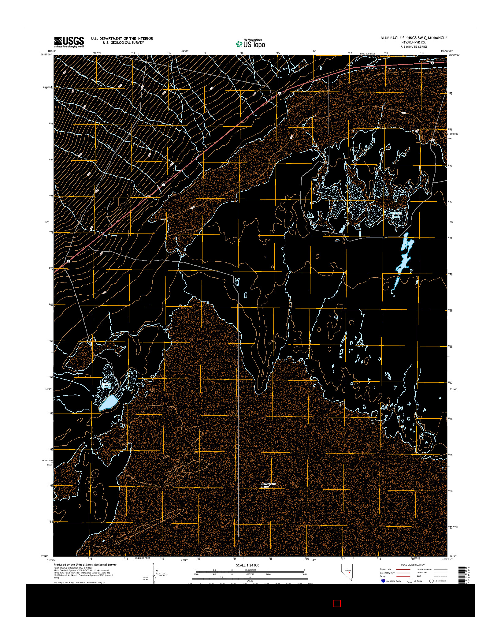 USGS US TOPO 7.5-MINUTE MAP FOR BLUE EAGLE SPRINGS SW, NV 2015