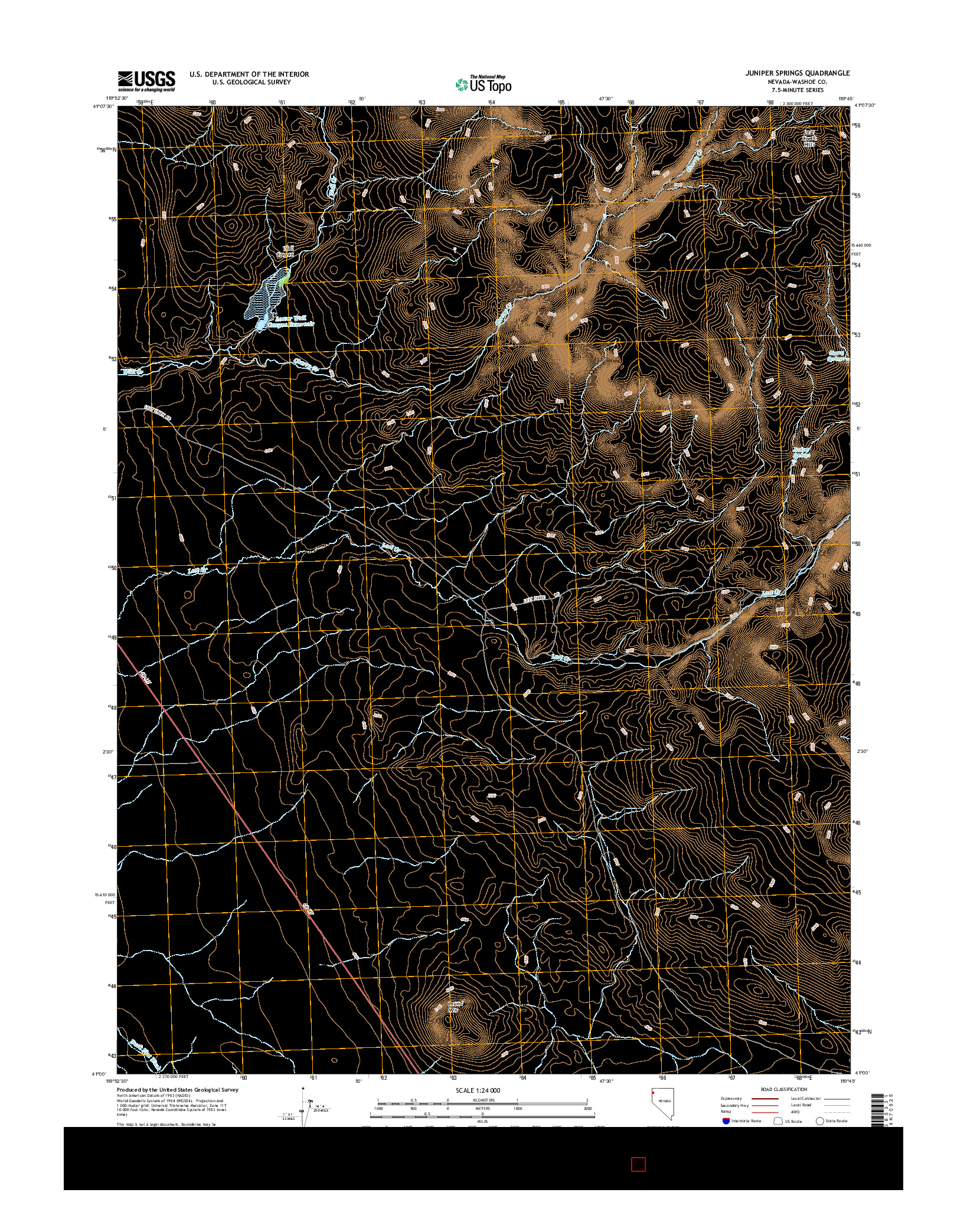 USGS US TOPO 7.5-MINUTE MAP FOR JUNIPER SPRINGS, NV 2015