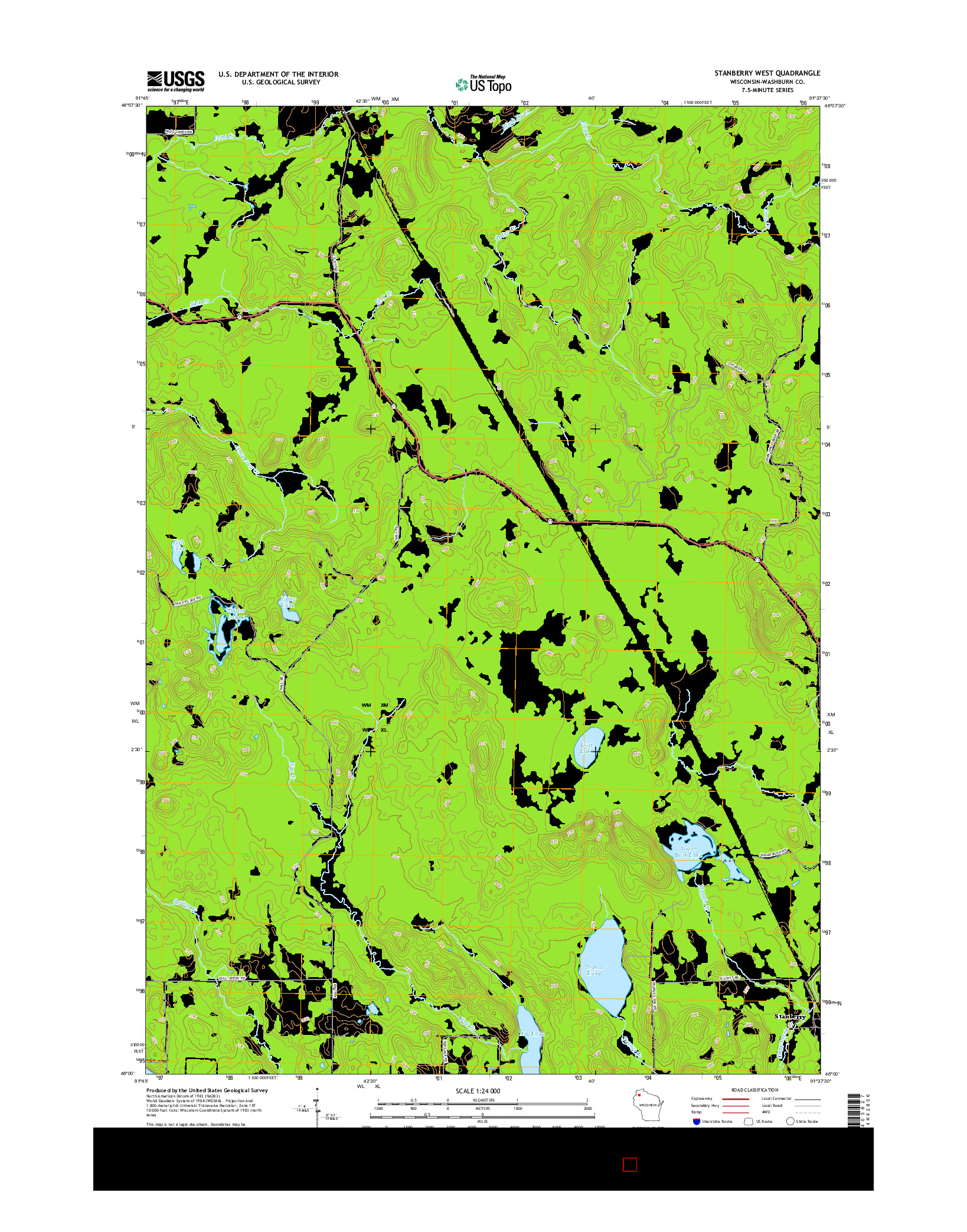 USGS US TOPO 7.5-MINUTE MAP FOR STANBERRY WEST, WI 2015