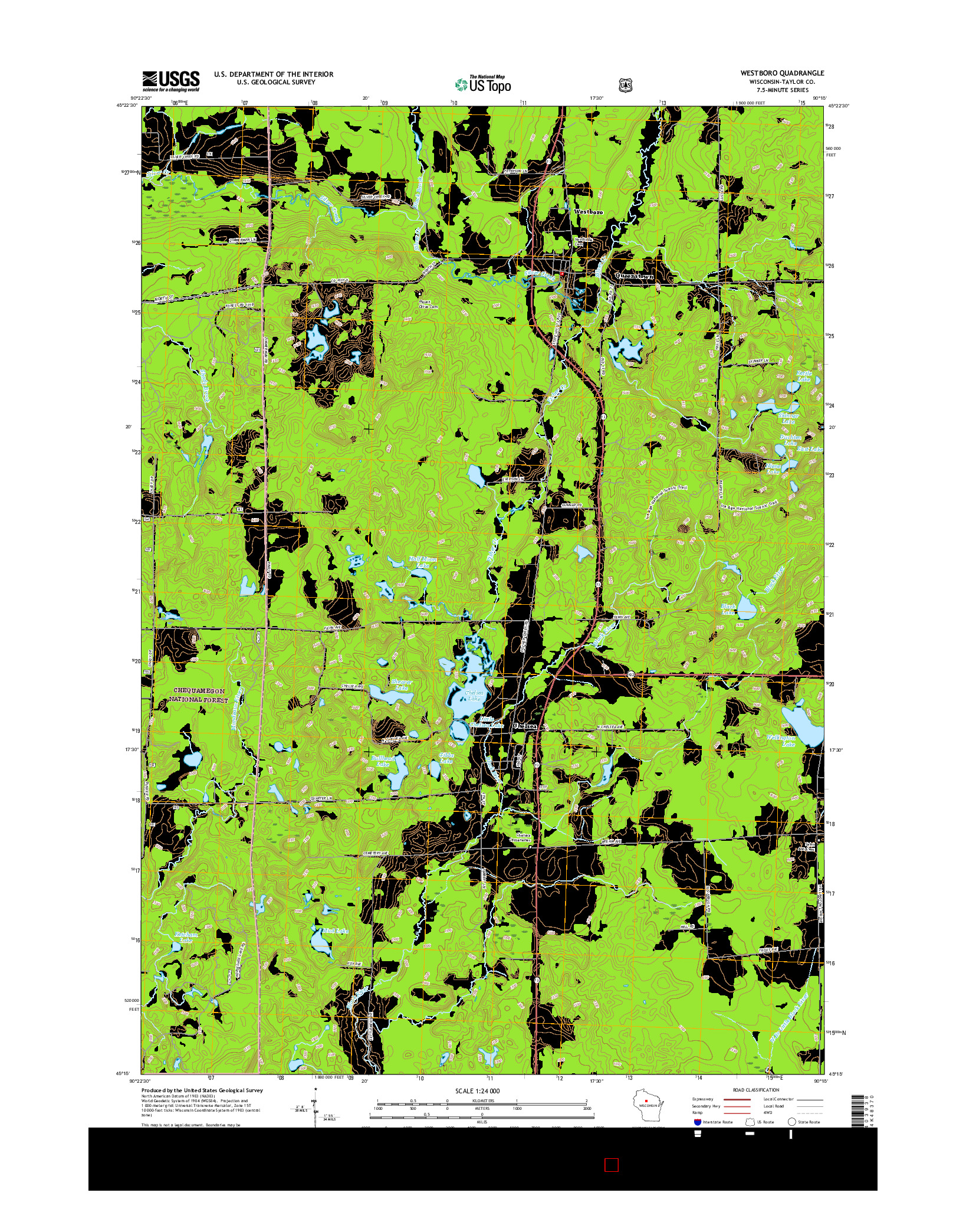 USGS US TOPO 7.5-MINUTE MAP FOR WESTBORO, WI 2015