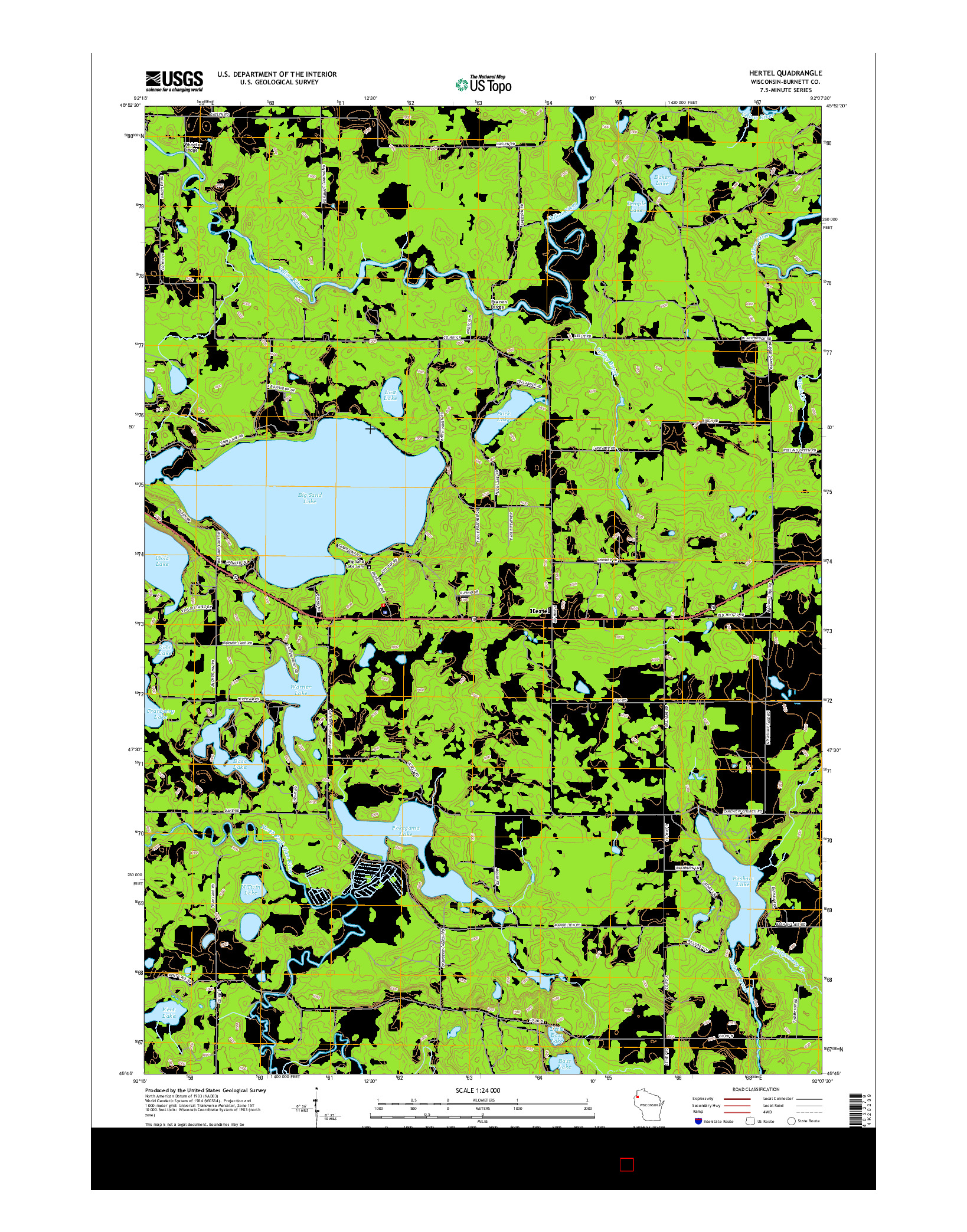 USGS US TOPO 7.5-MINUTE MAP FOR HERTEL, WI 2015