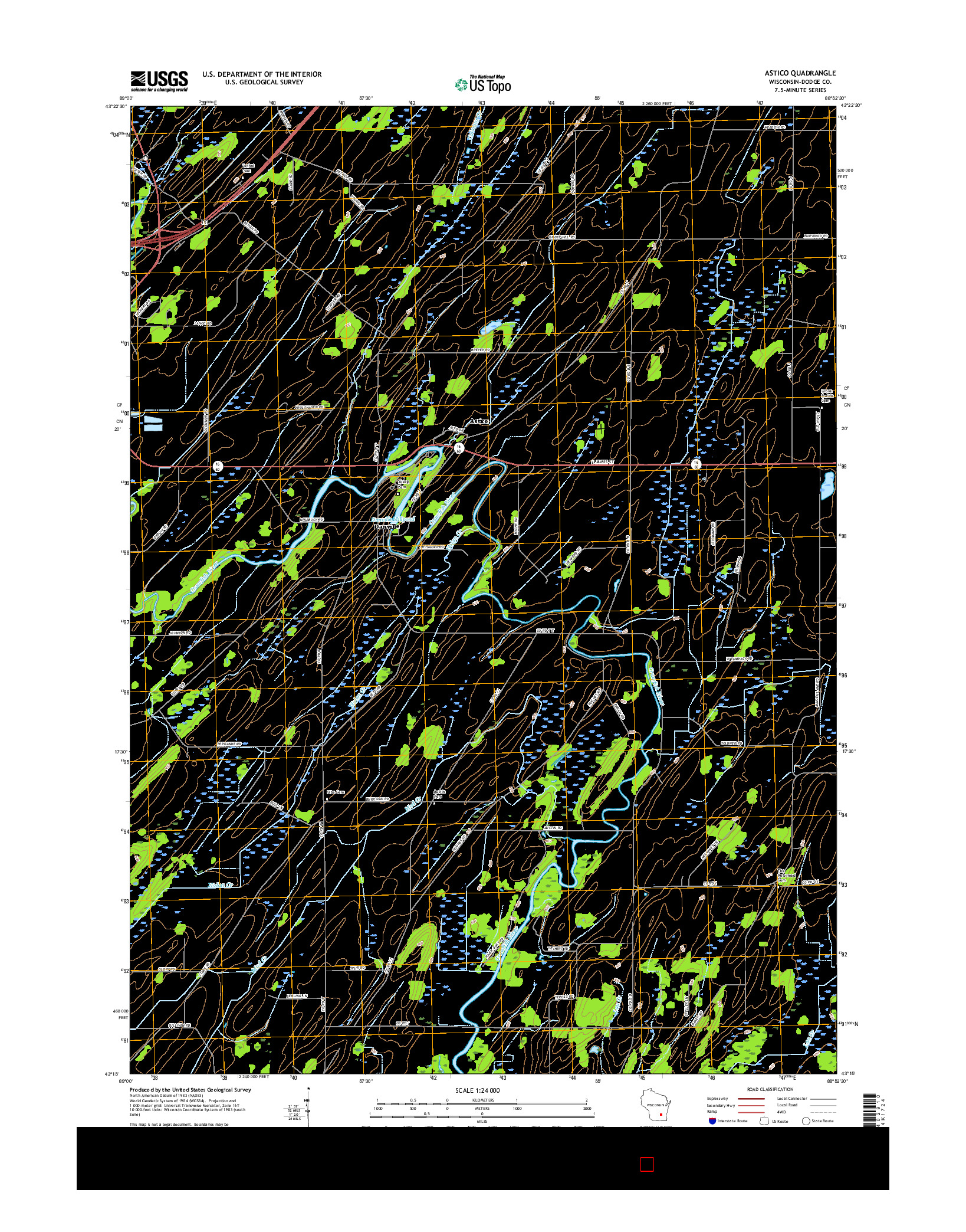USGS US TOPO 7.5-MINUTE MAP FOR ASTICO, WI 2015