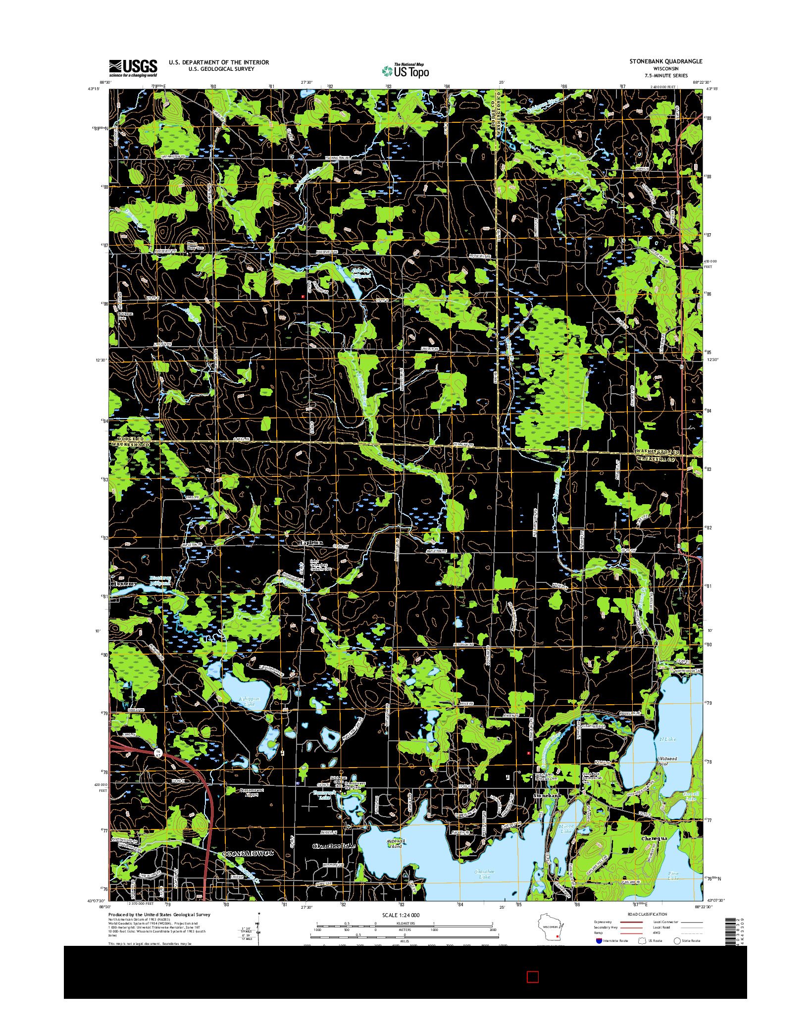 USGS US TOPO 7.5-MINUTE MAP FOR STONEBANK, WI 2015