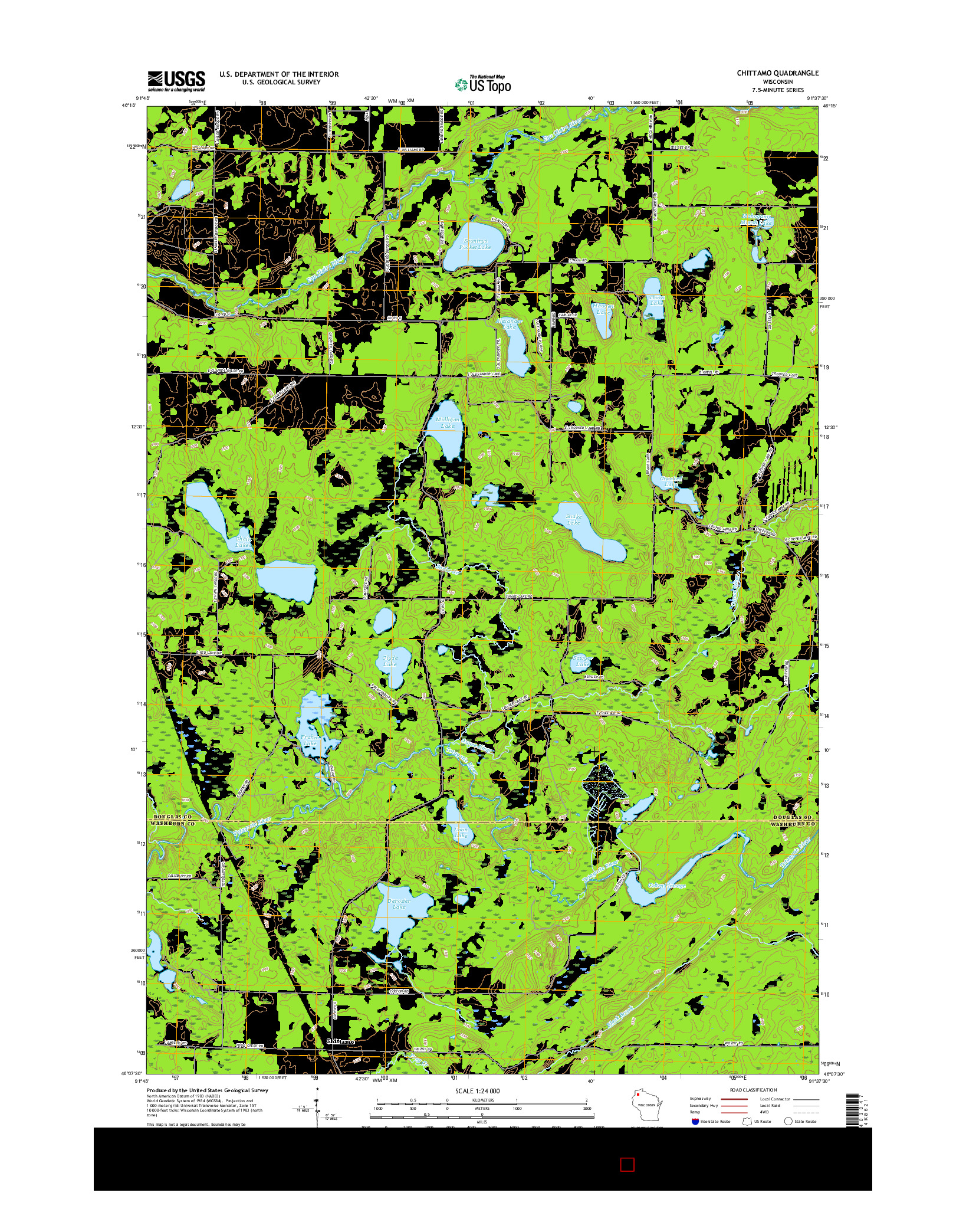 USGS US TOPO 7.5-MINUTE MAP FOR CHITTAMO, WI 2015