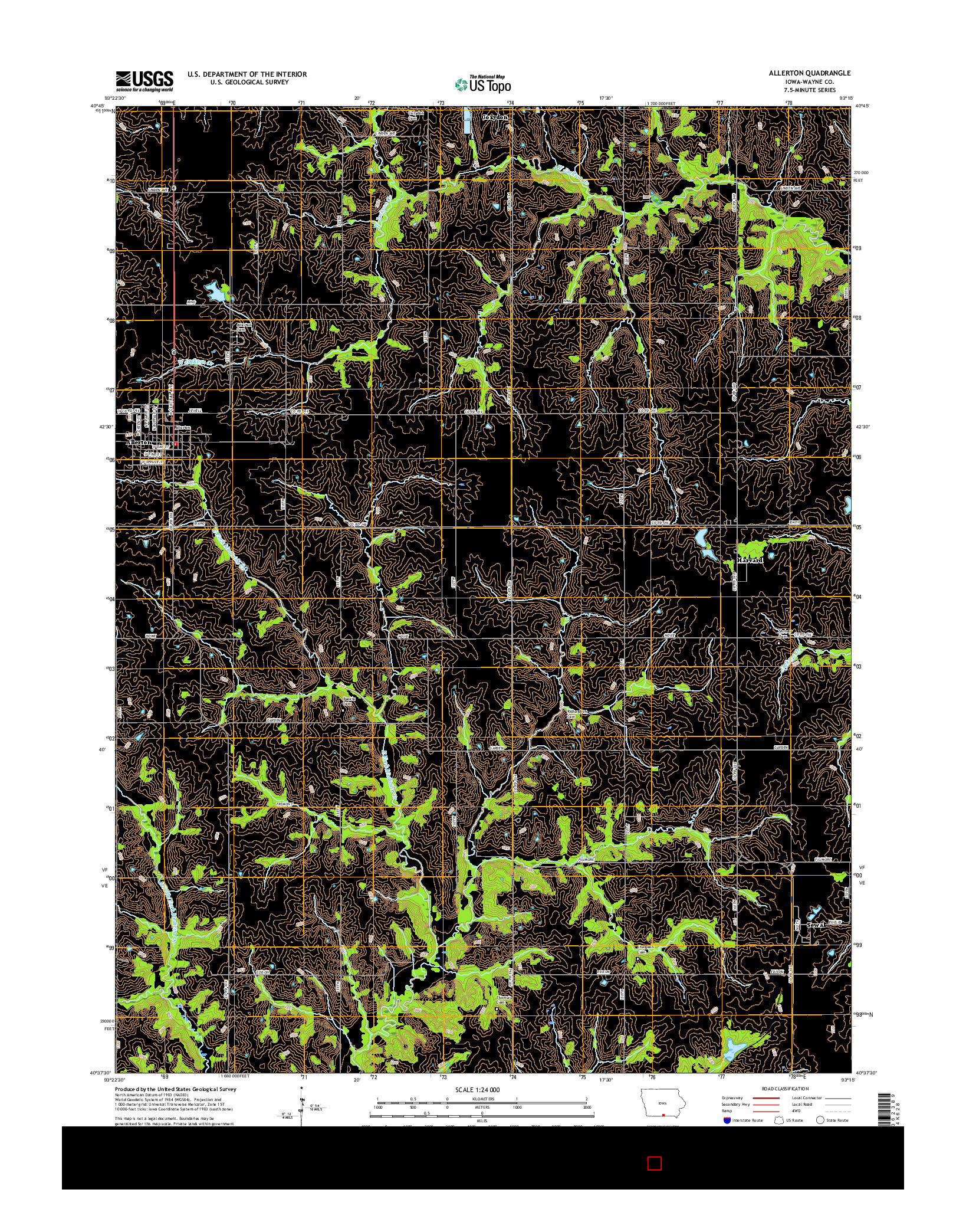 USGS US TOPO 7.5-MINUTE MAP FOR ALLERTON, IA 2015