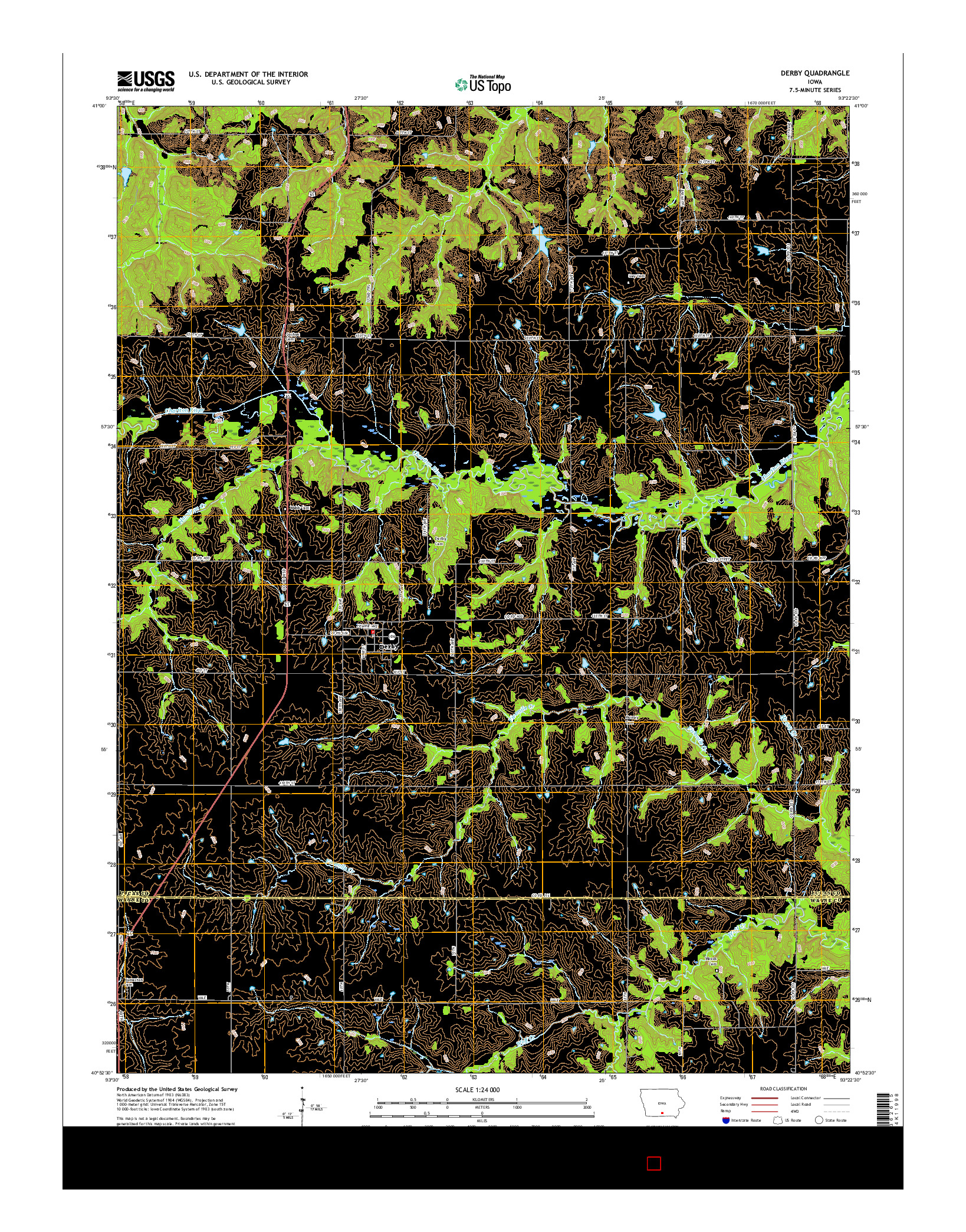 USGS US TOPO 7.5-MINUTE MAP FOR DERBY, IA 2015