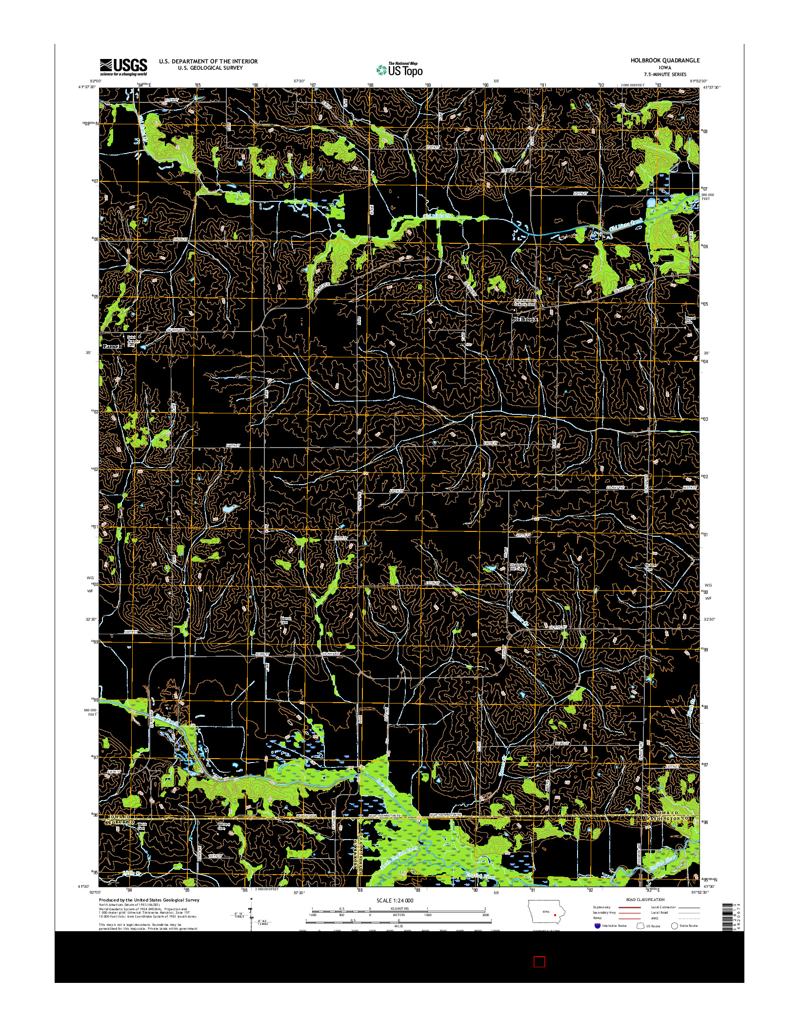 USGS US TOPO 7.5-MINUTE MAP FOR HOLBROOK, IA 2015