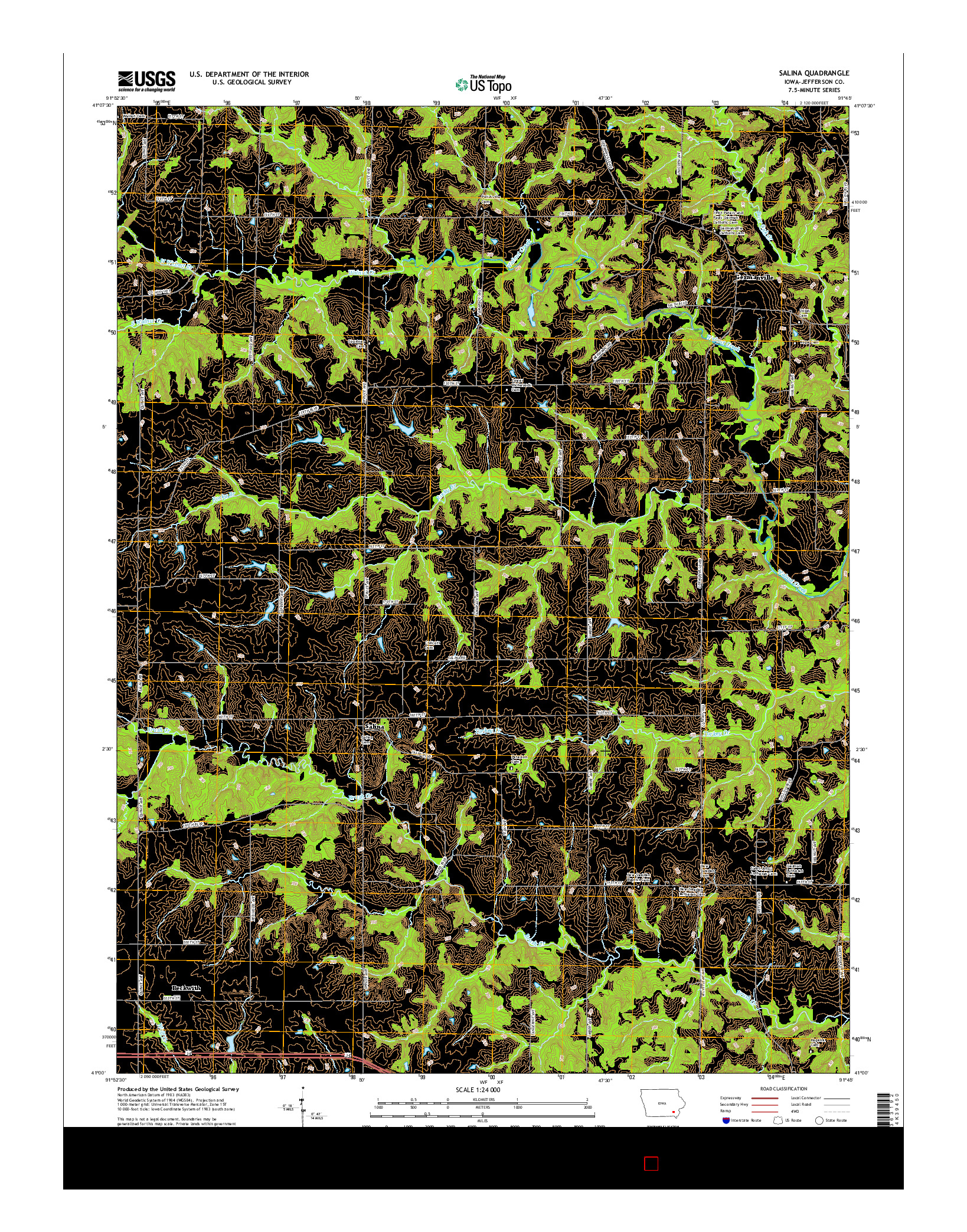 USGS US TOPO 7.5-MINUTE MAP FOR SALINA, IA 2015