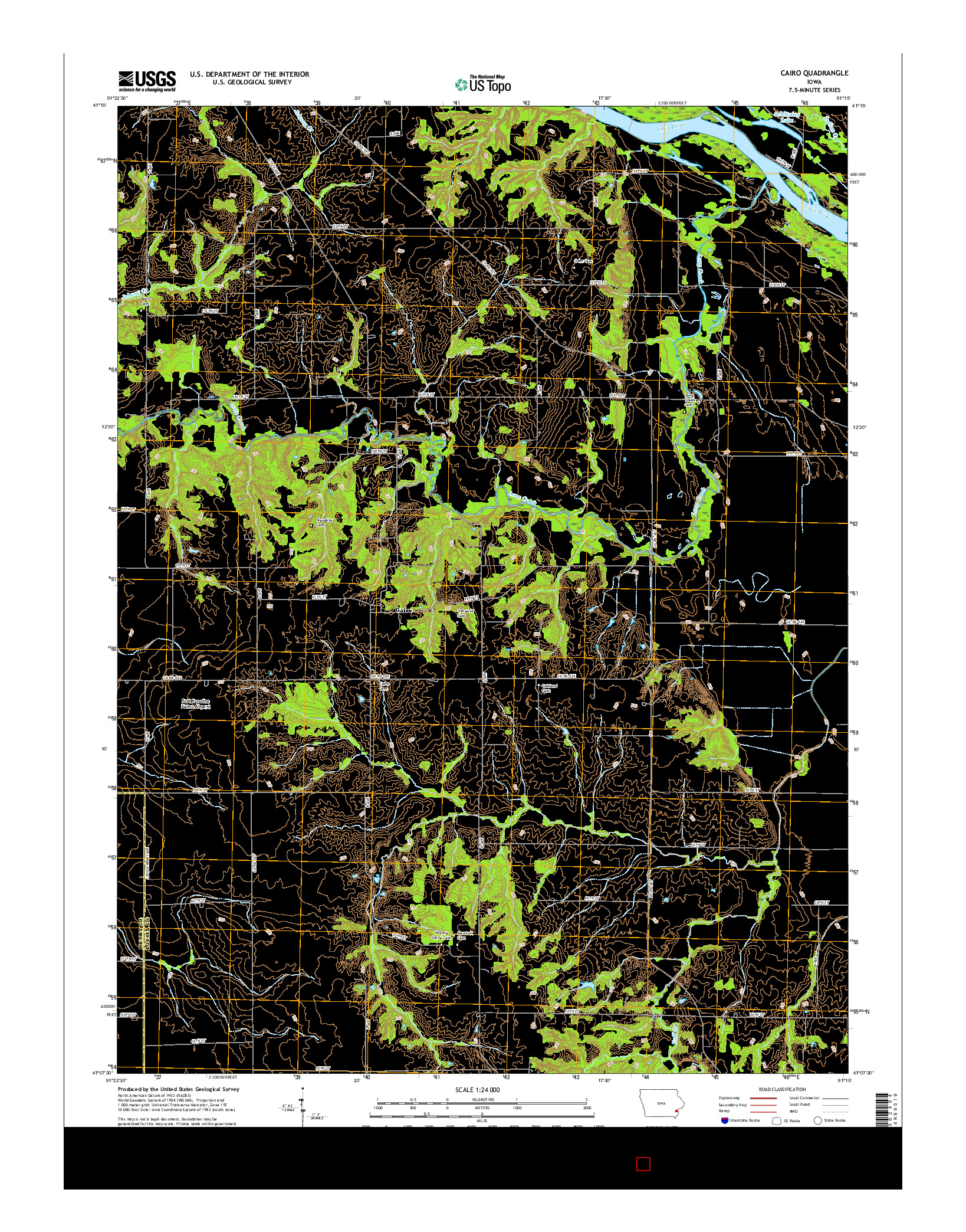 USGS US TOPO 7.5-MINUTE MAP FOR CAIRO, IA 2015