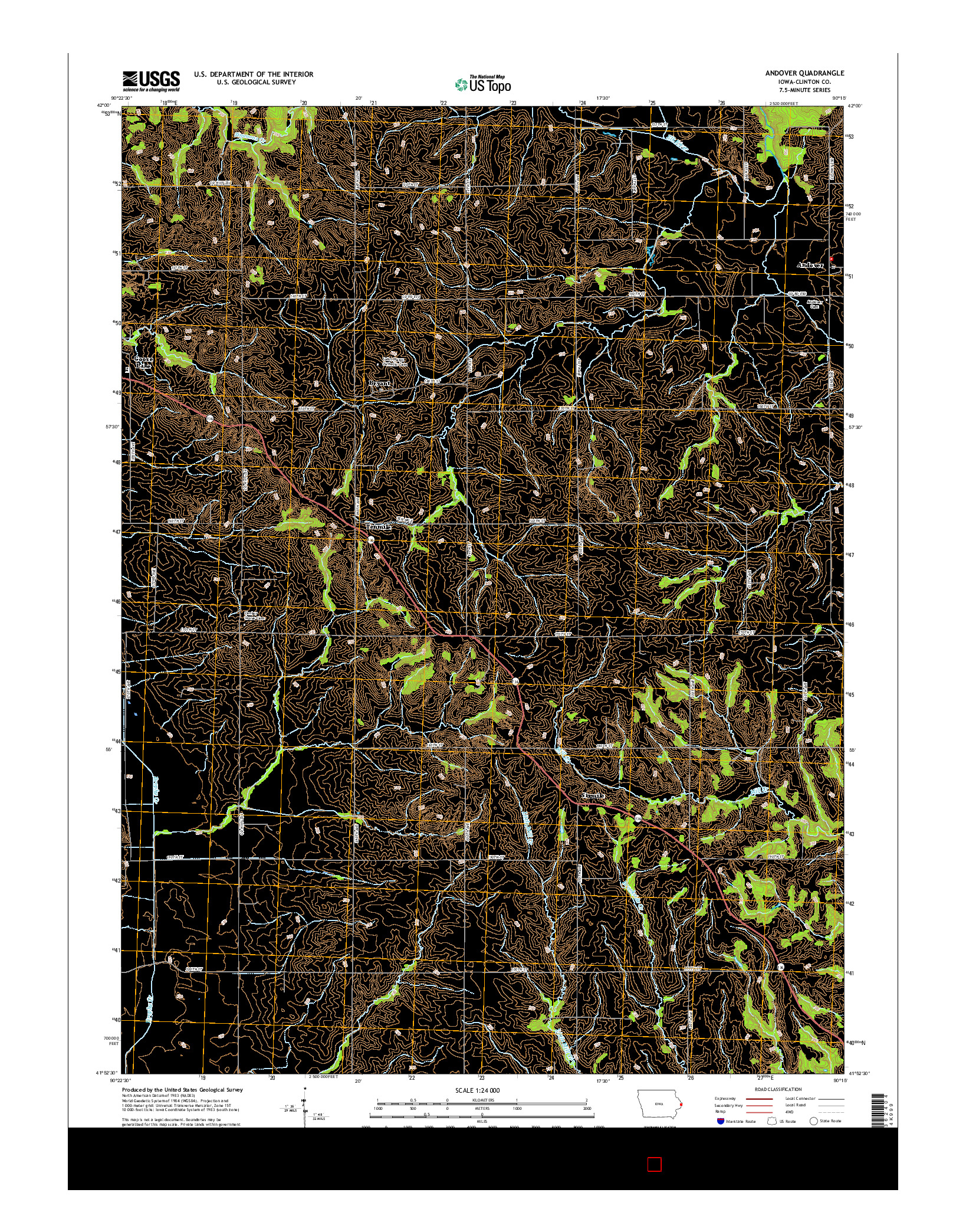 USGS US TOPO 7.5-MINUTE MAP FOR ANDOVER, IA 2015