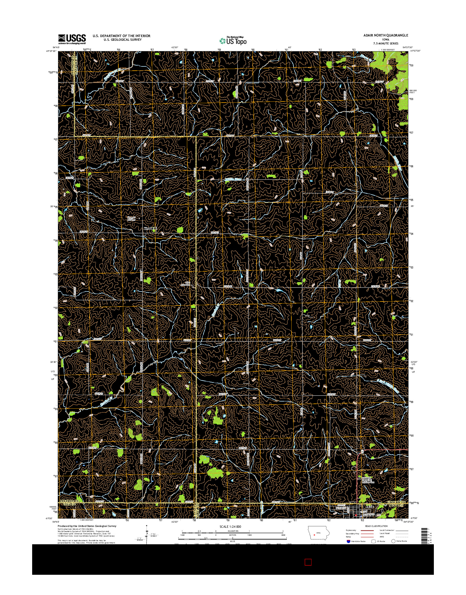 USGS US TOPO 7.5-MINUTE MAP FOR ADAIR NORTH, IA 2015