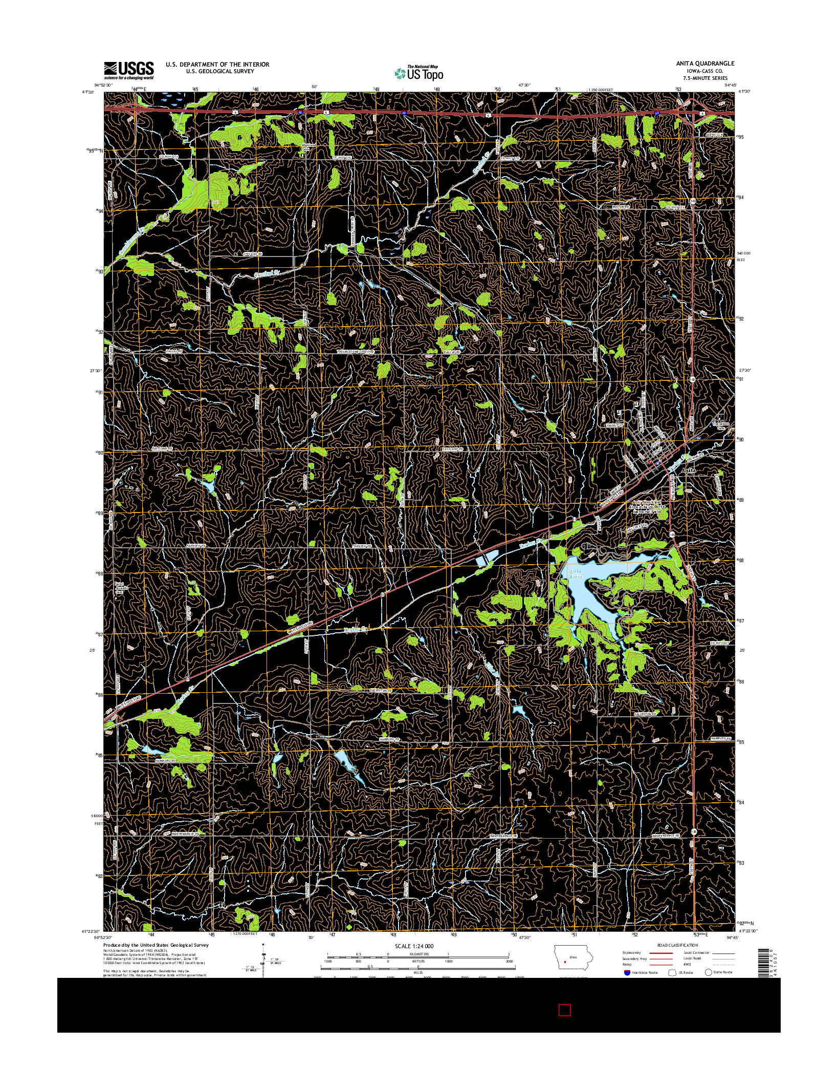 USGS US TOPO 7.5-MINUTE MAP FOR ANITA, IA 2015