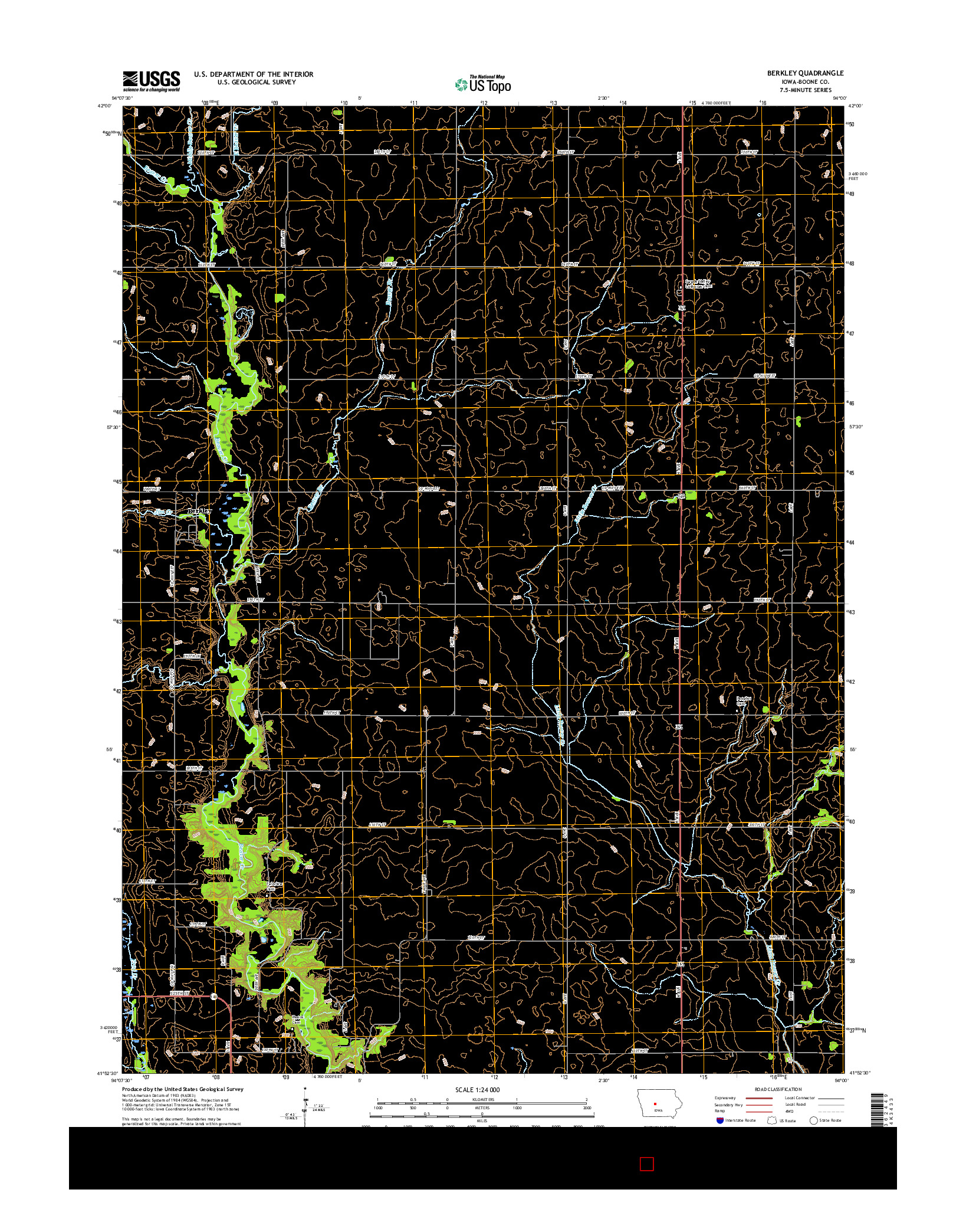 USGS US TOPO 7.5-MINUTE MAP FOR BERKLEY, IA 2015
