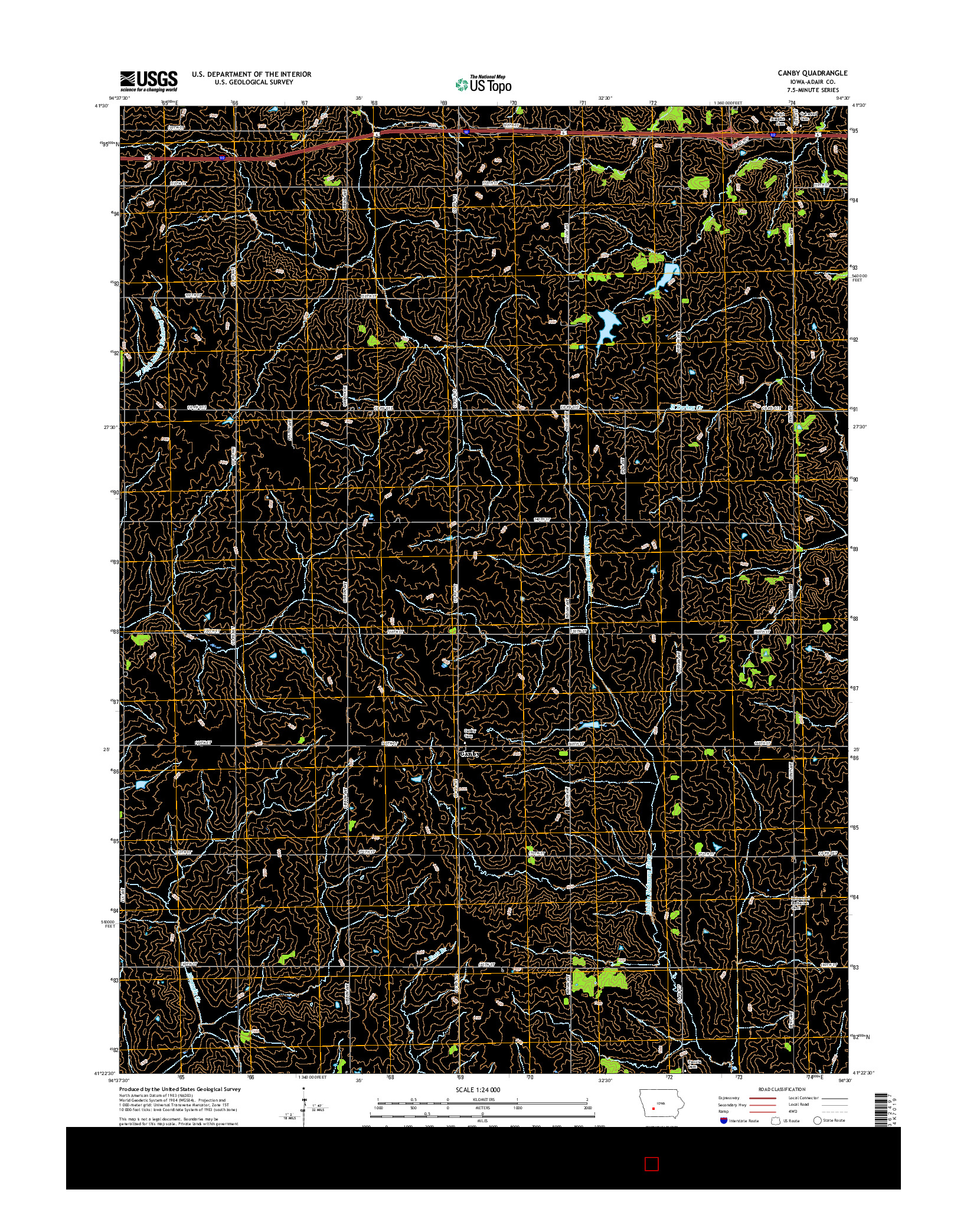 USGS US TOPO 7.5-MINUTE MAP FOR CANBY, IA 2015