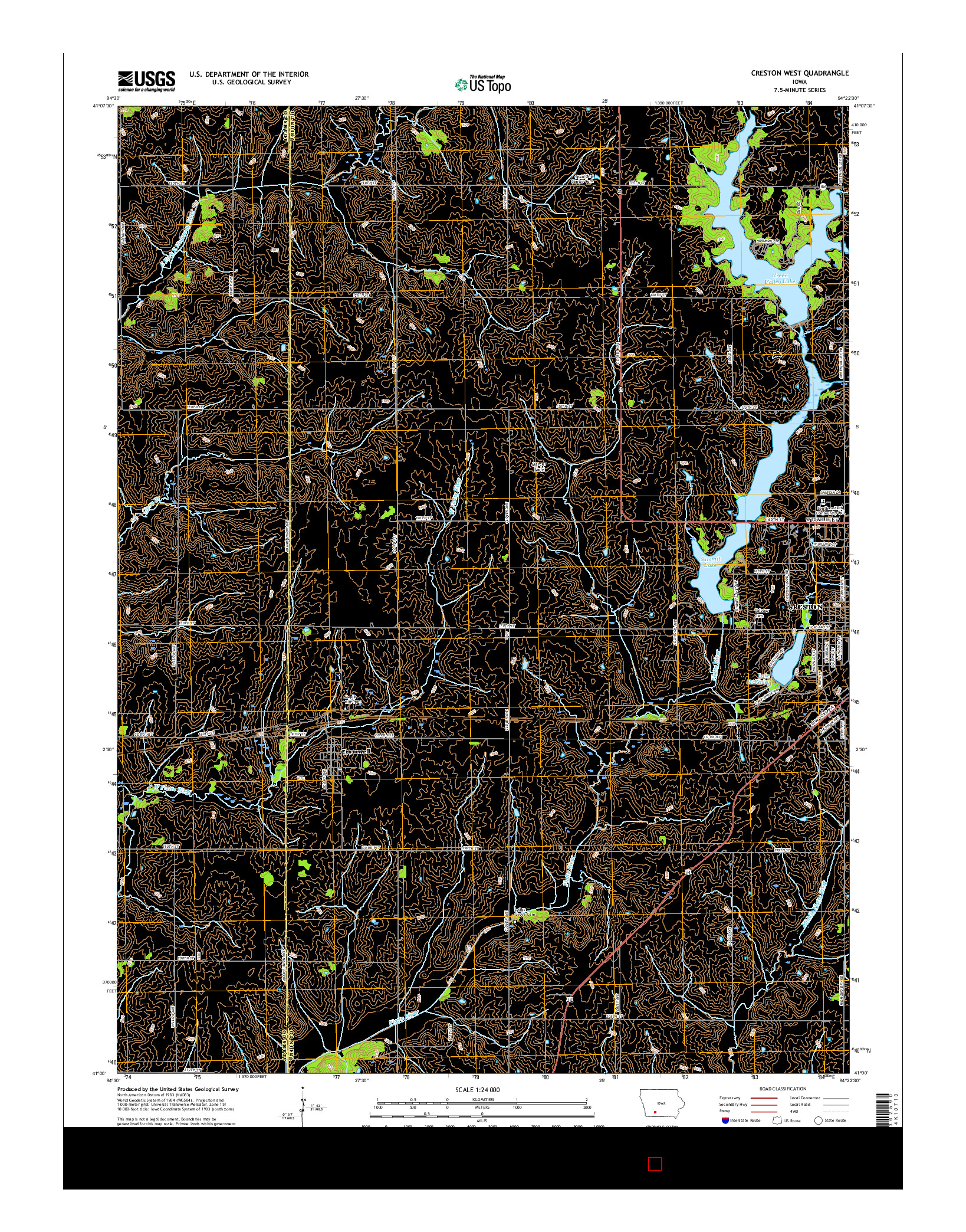 USGS US TOPO 7.5-MINUTE MAP FOR CRESTON WEST, IA 2015