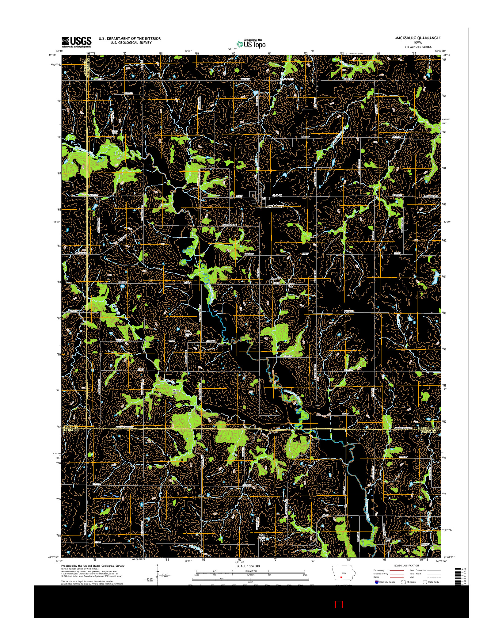 USGS US TOPO 7.5-MINUTE MAP FOR MACKSBURG, IA 2015