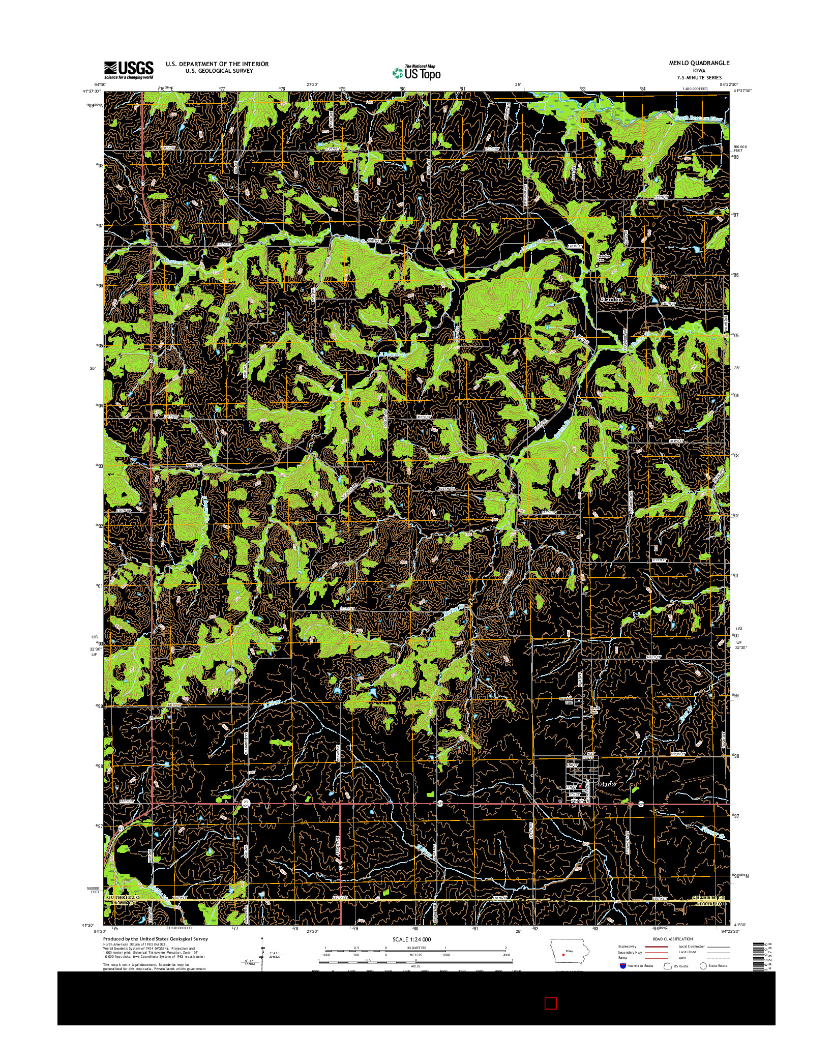 USGS US TOPO 7.5-MINUTE MAP FOR MENLO, IA 2015