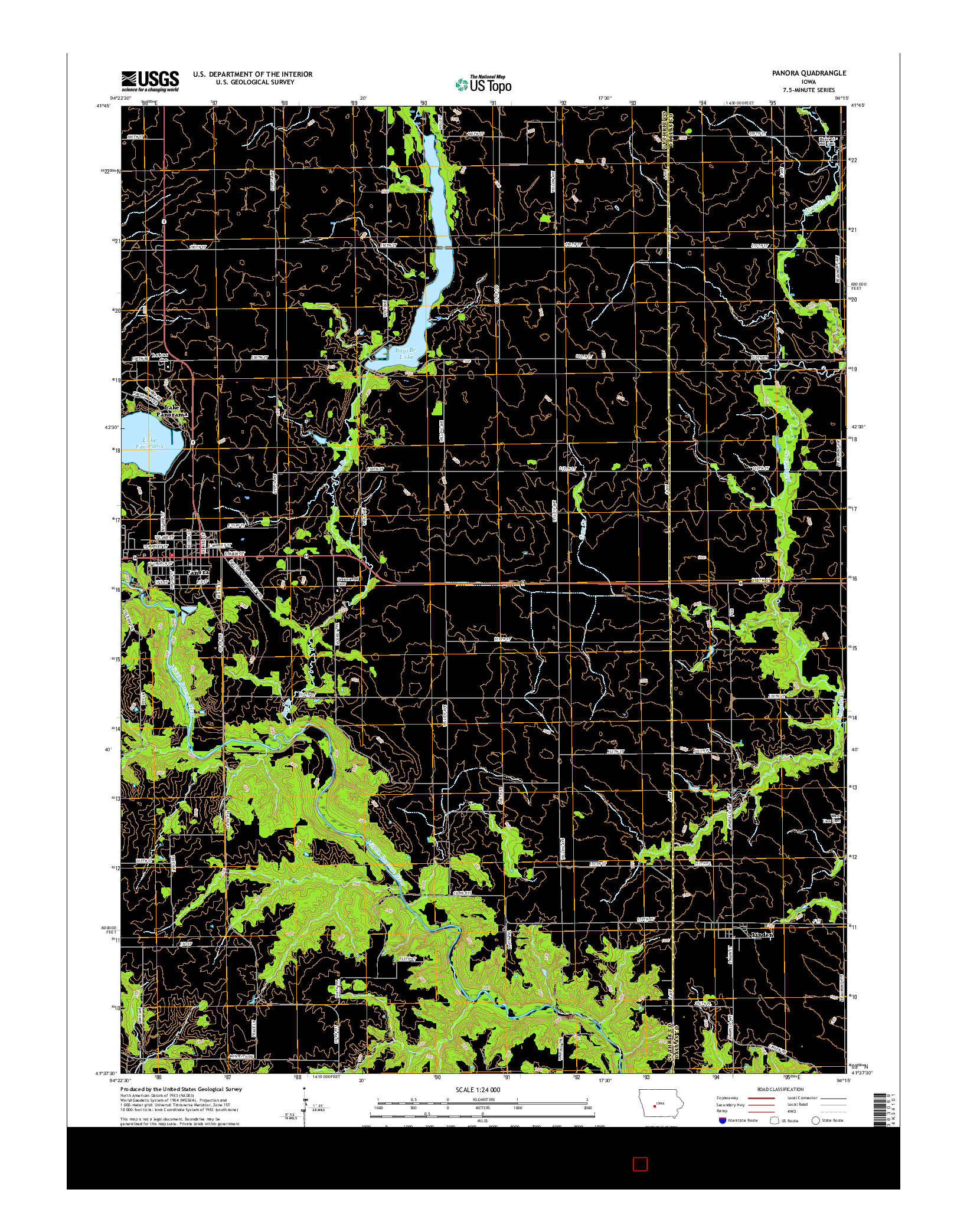 USGS US TOPO 7.5-MINUTE MAP FOR PANORA, IA 2015