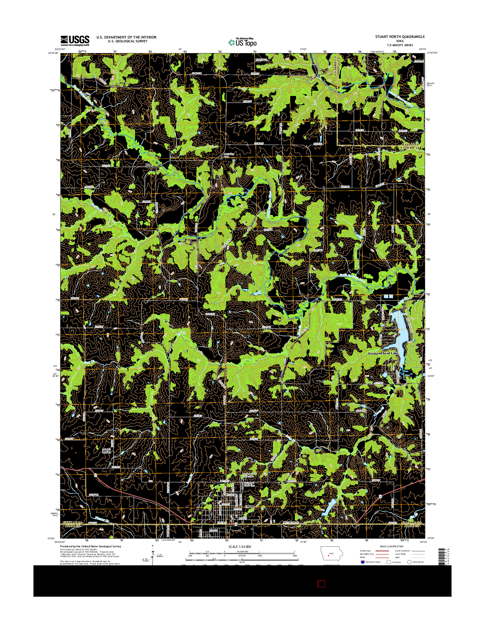 USGS US TOPO 7.5-MINUTE MAP FOR STUART NORTH, IA 2015