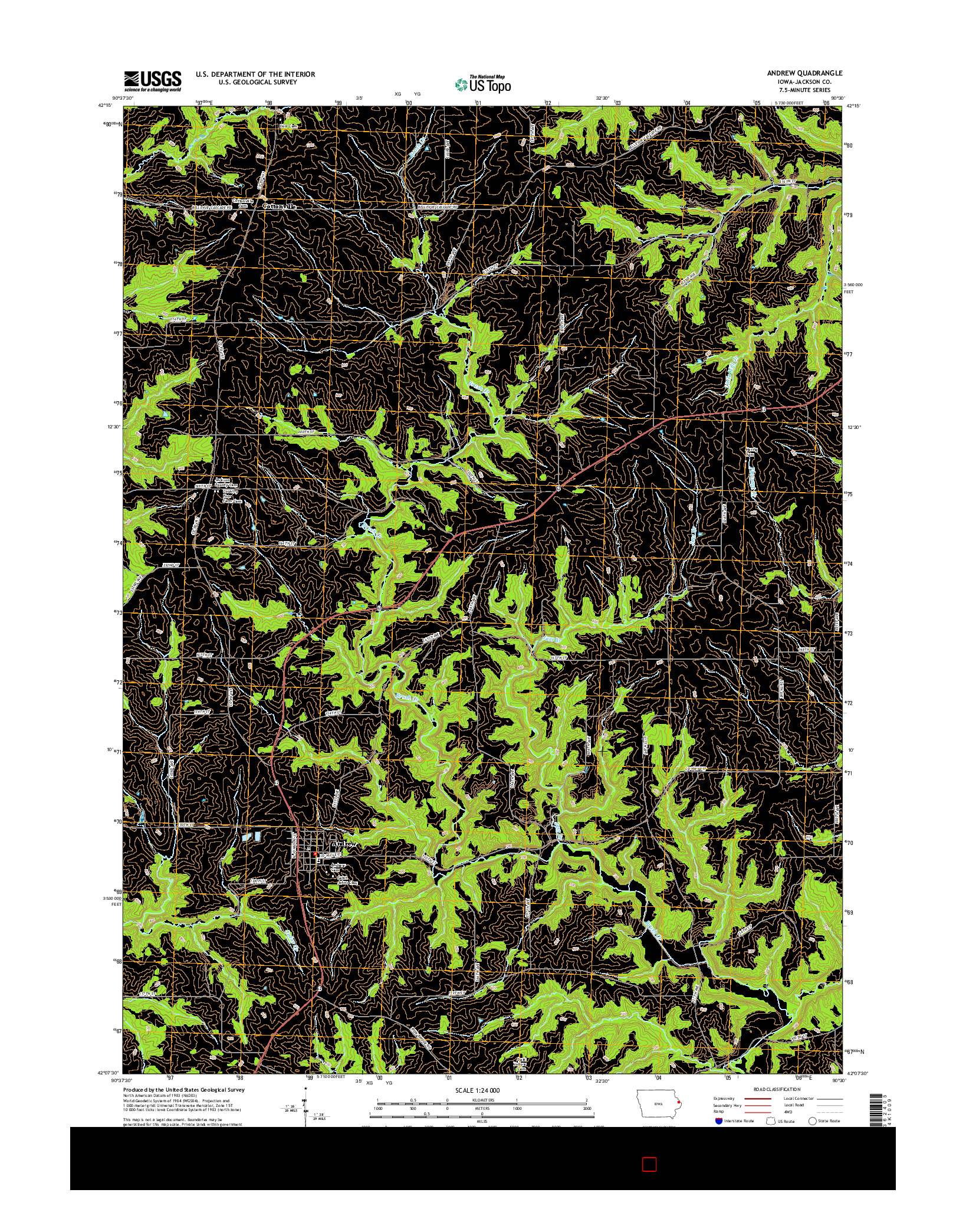 USGS US TOPO 7.5-MINUTE MAP FOR ANDREW, IA 2015