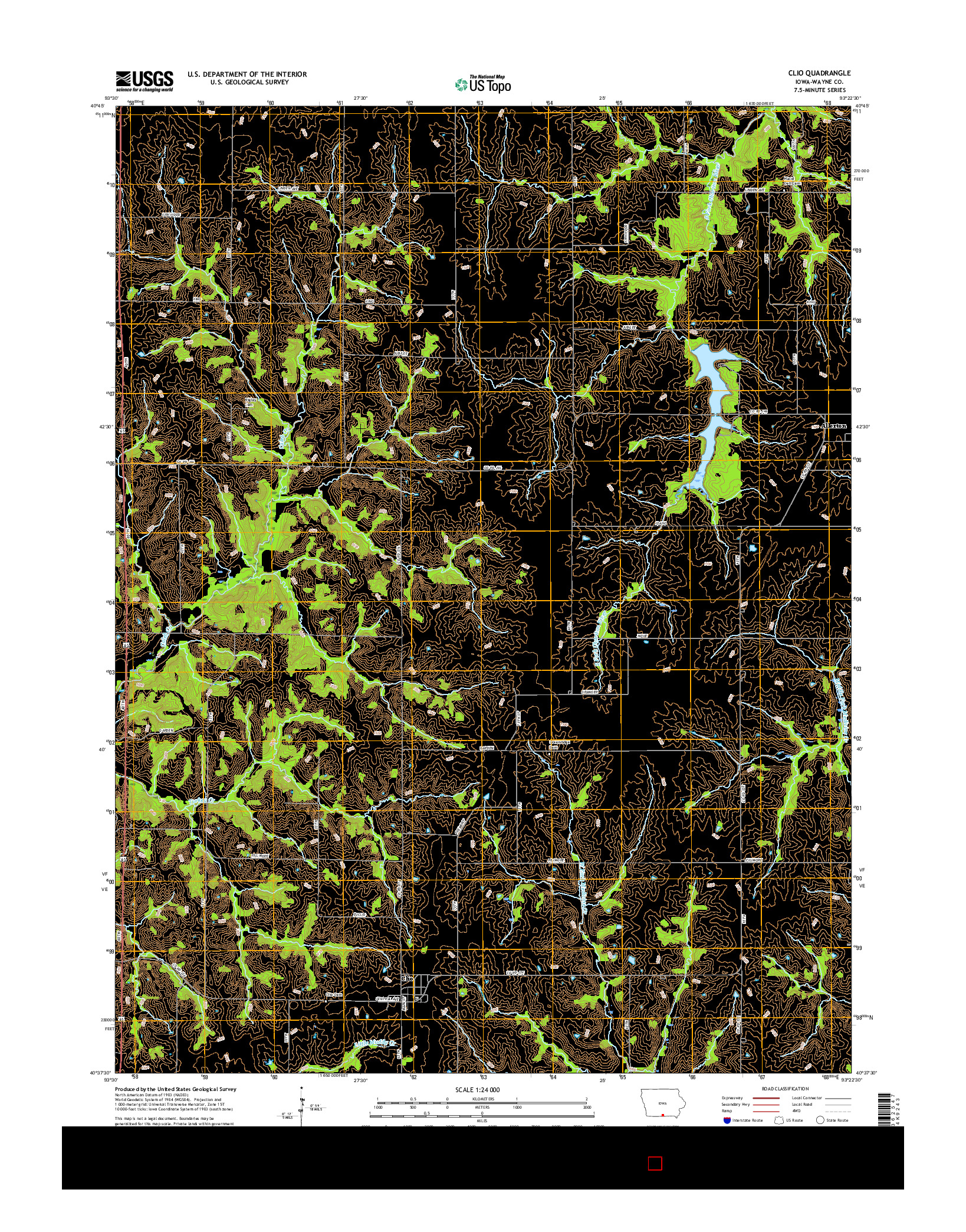 USGS US TOPO 7.5-MINUTE MAP FOR CLIO, IA 2015