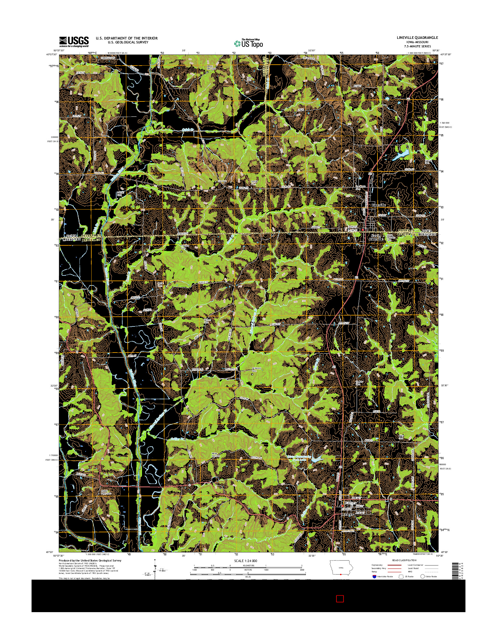 USGS US TOPO 7.5-MINUTE MAP FOR LINEVILLE, IA-MO 2015