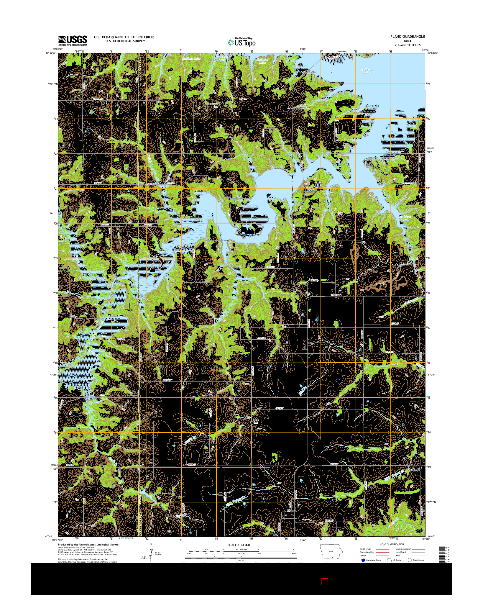 USGS US TOPO 7.5-MINUTE MAP FOR PLANO, IA 2015