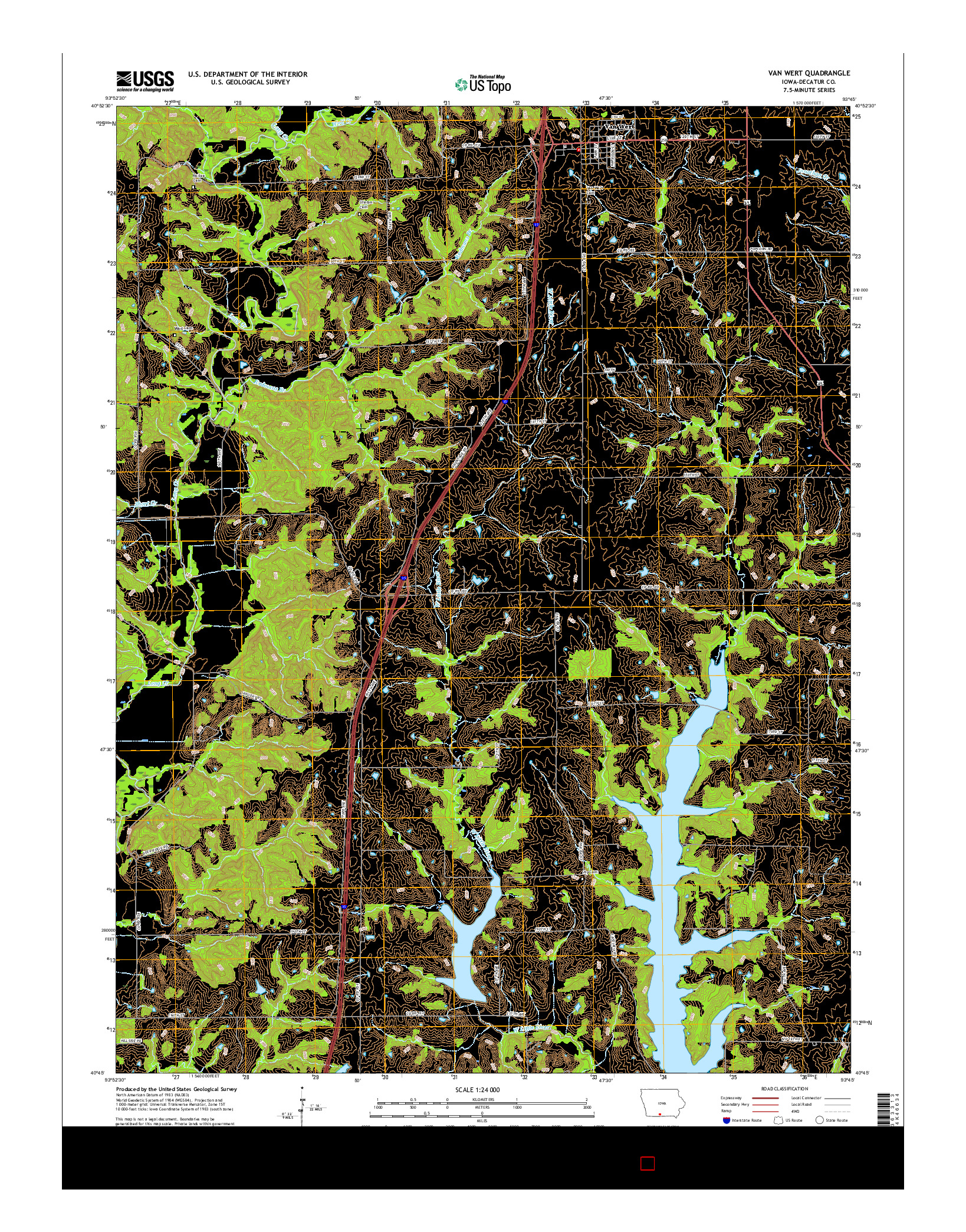 USGS US TOPO 7.5-MINUTE MAP FOR VAN WERT, IA 2015