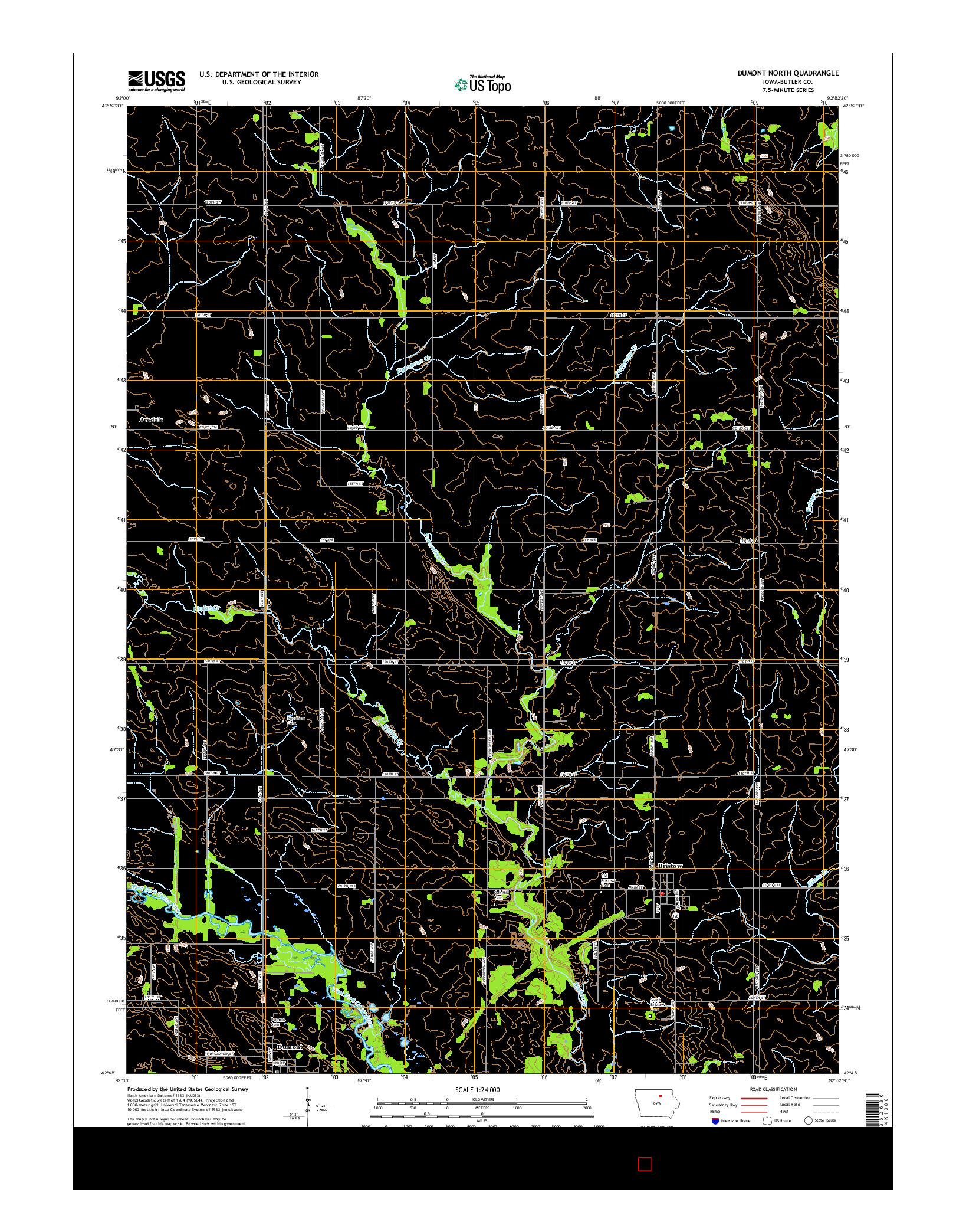 USGS US TOPO 7.5-MINUTE MAP FOR DUMONT NORTH, IA 2015