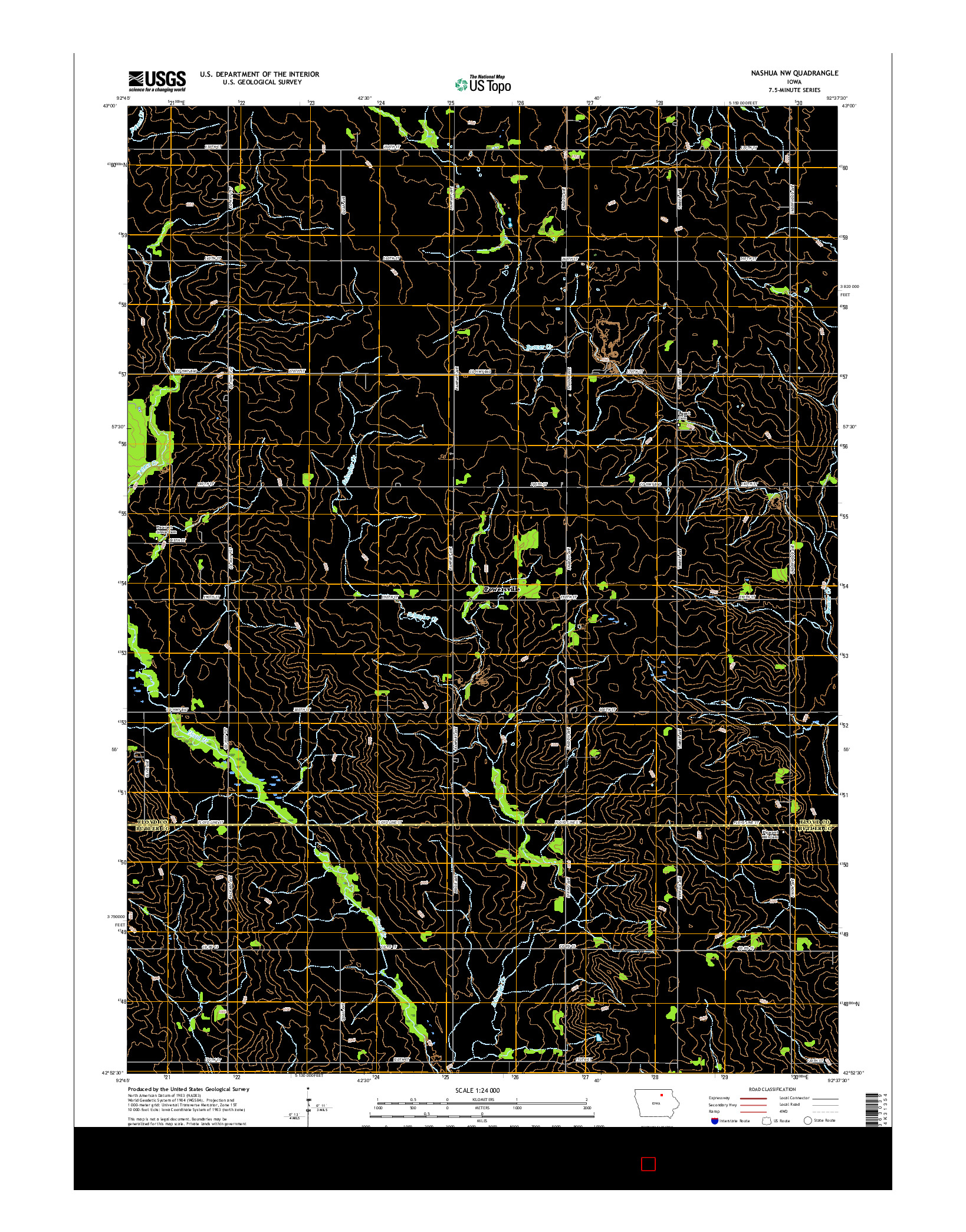 USGS US TOPO 7.5-MINUTE MAP FOR NASHUA NW, IA 2015