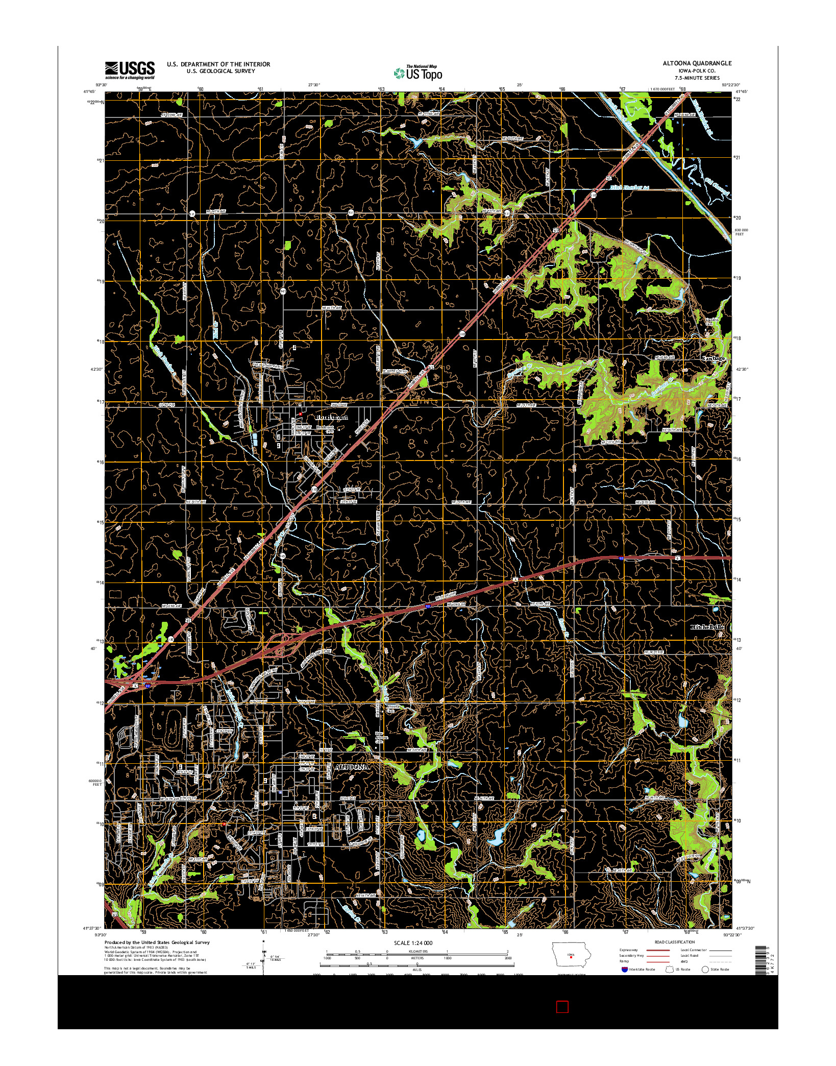 USGS US TOPO 7.5-MINUTE MAP FOR ALTOONA, IA 2015