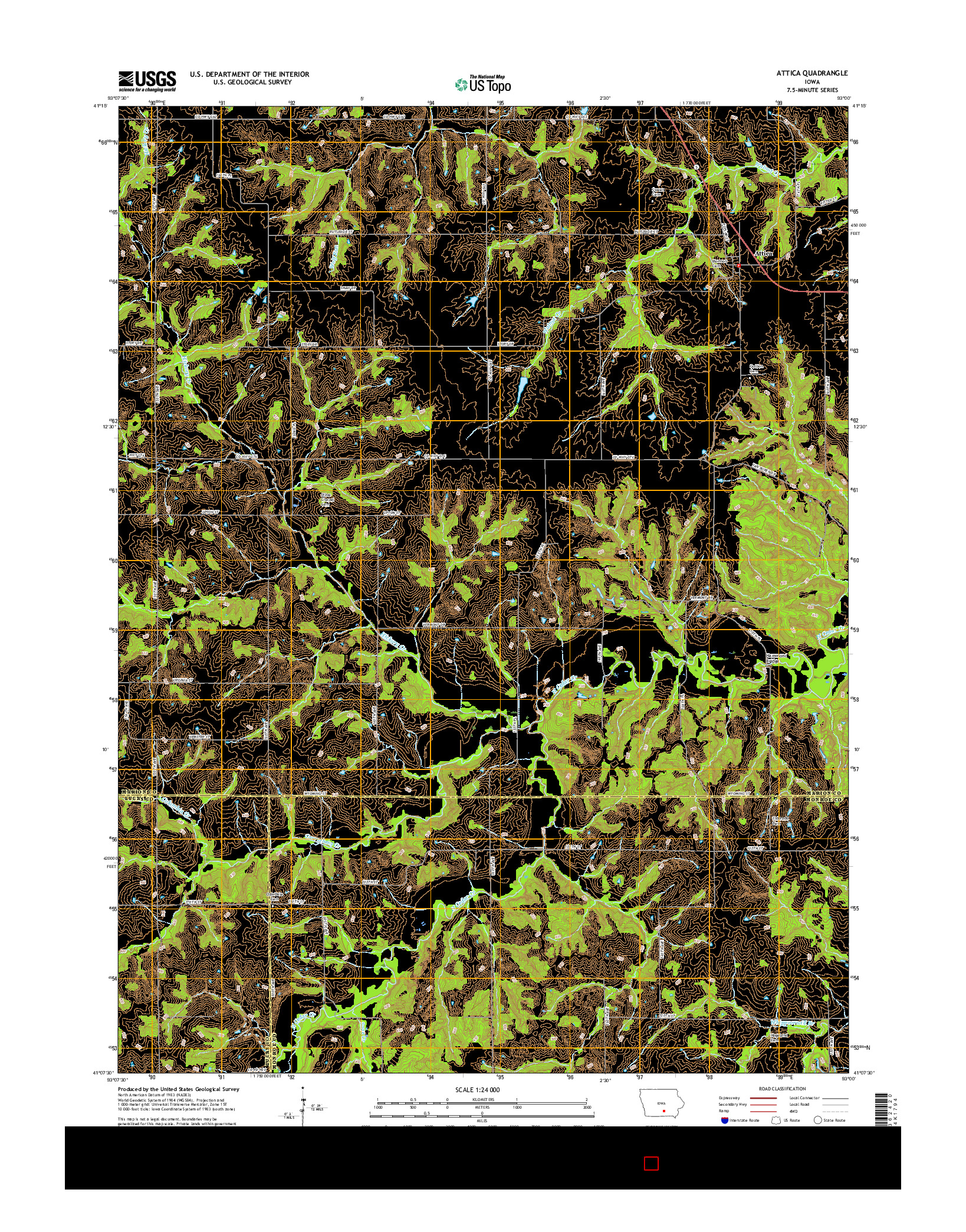 USGS US TOPO 7.5-MINUTE MAP FOR ATTICA, IA 2015