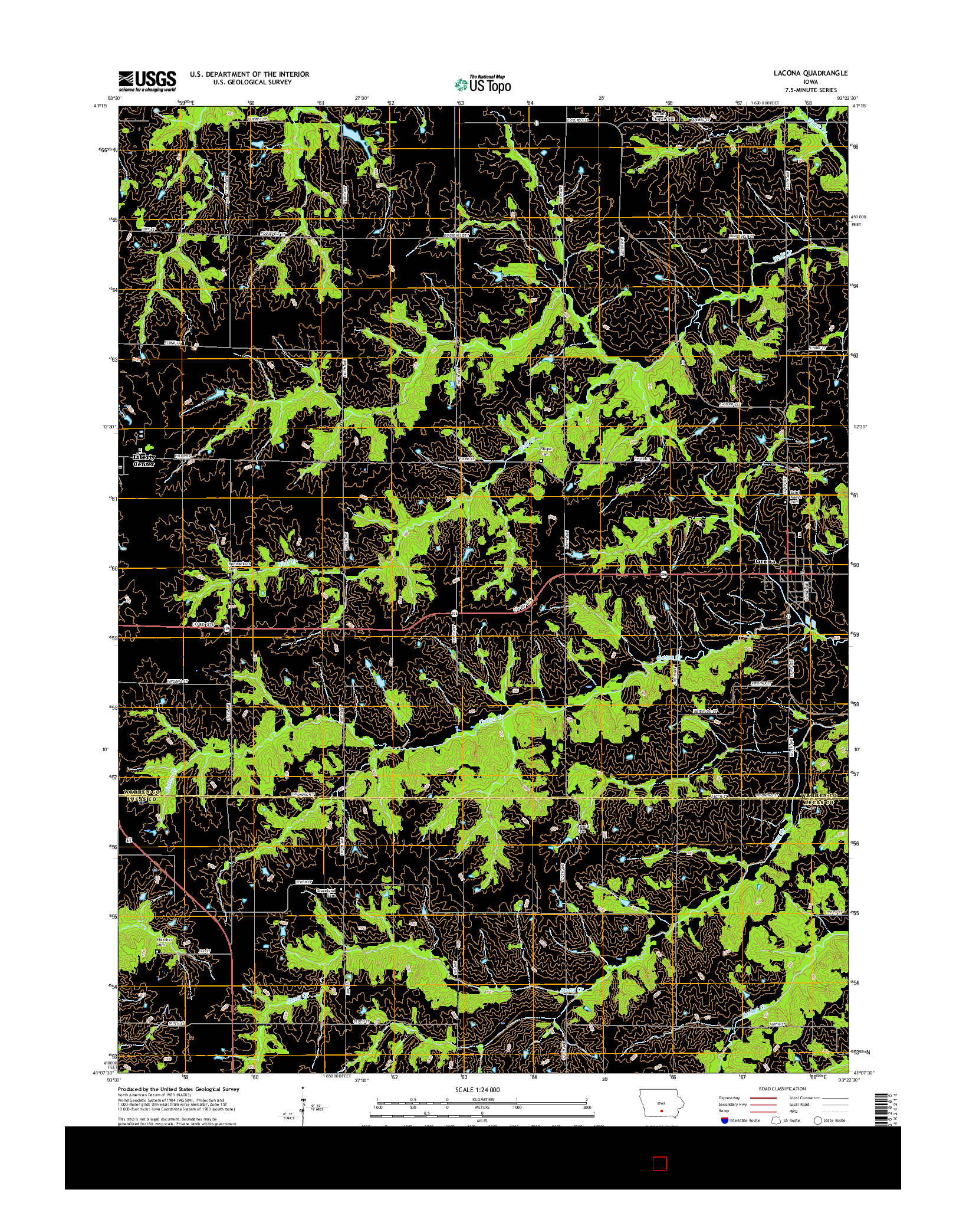 USGS US TOPO 7.5-MINUTE MAP FOR LACONA, IA 2015