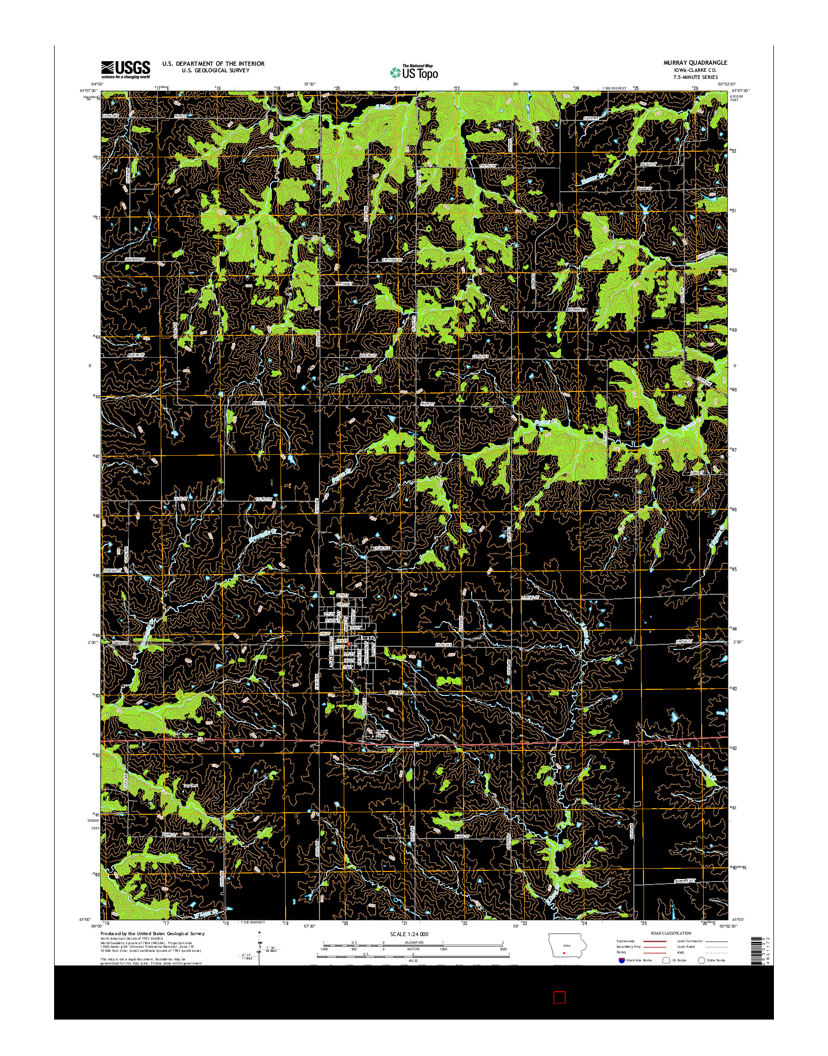 USGS US TOPO 7.5-MINUTE MAP FOR MURRAY, IA 2015