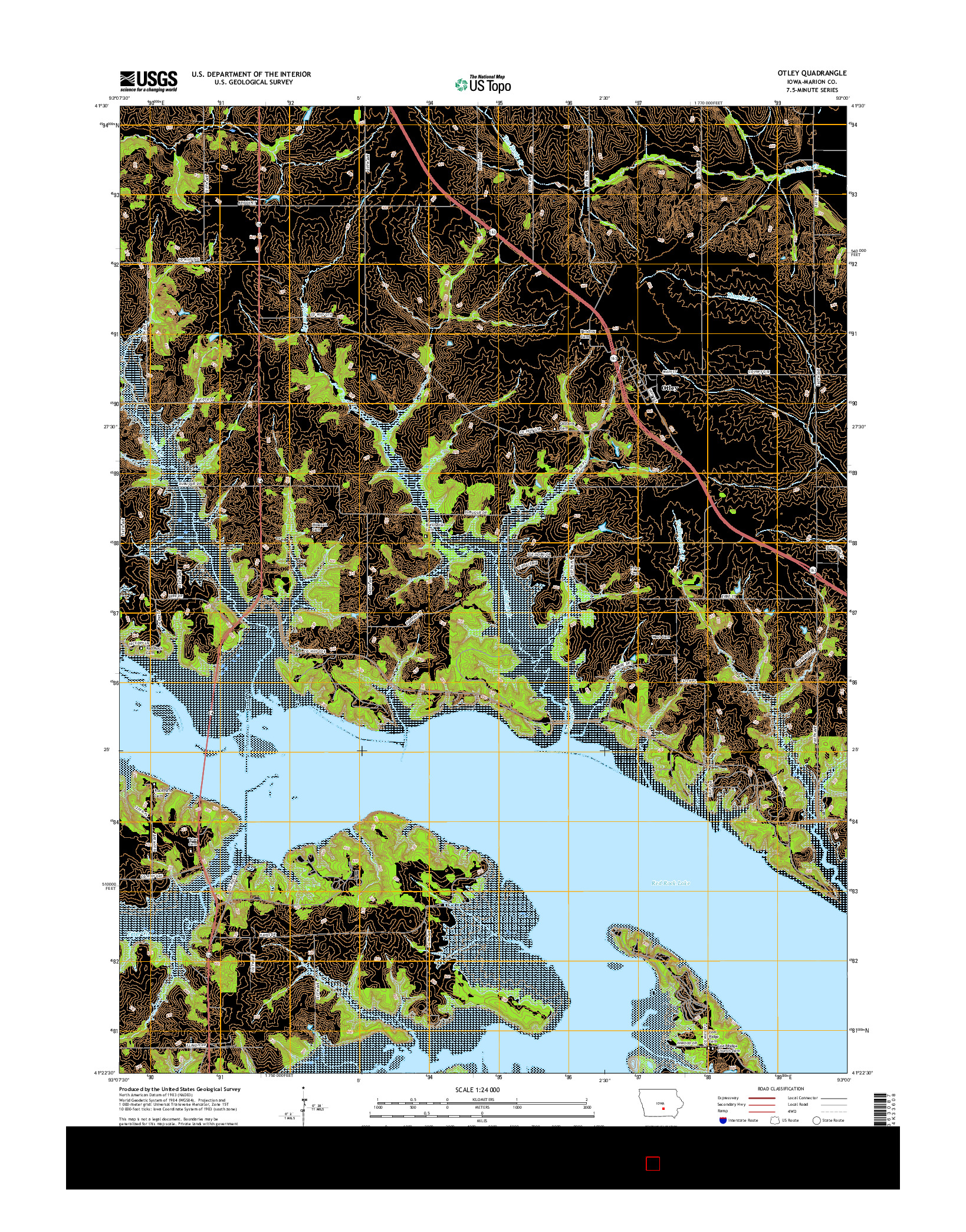 USGS US TOPO 7.5-MINUTE MAP FOR OTLEY, IA 2015