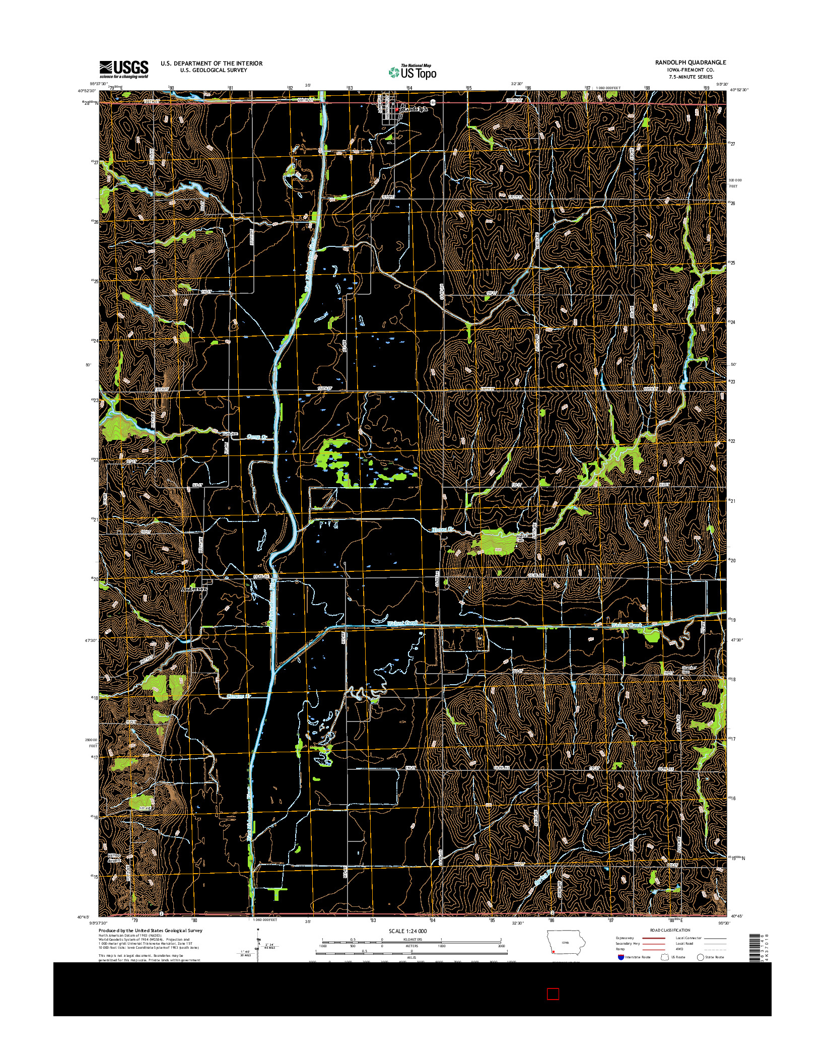 USGS US TOPO 7.5-MINUTE MAP FOR RANDOLPH, IA 2015