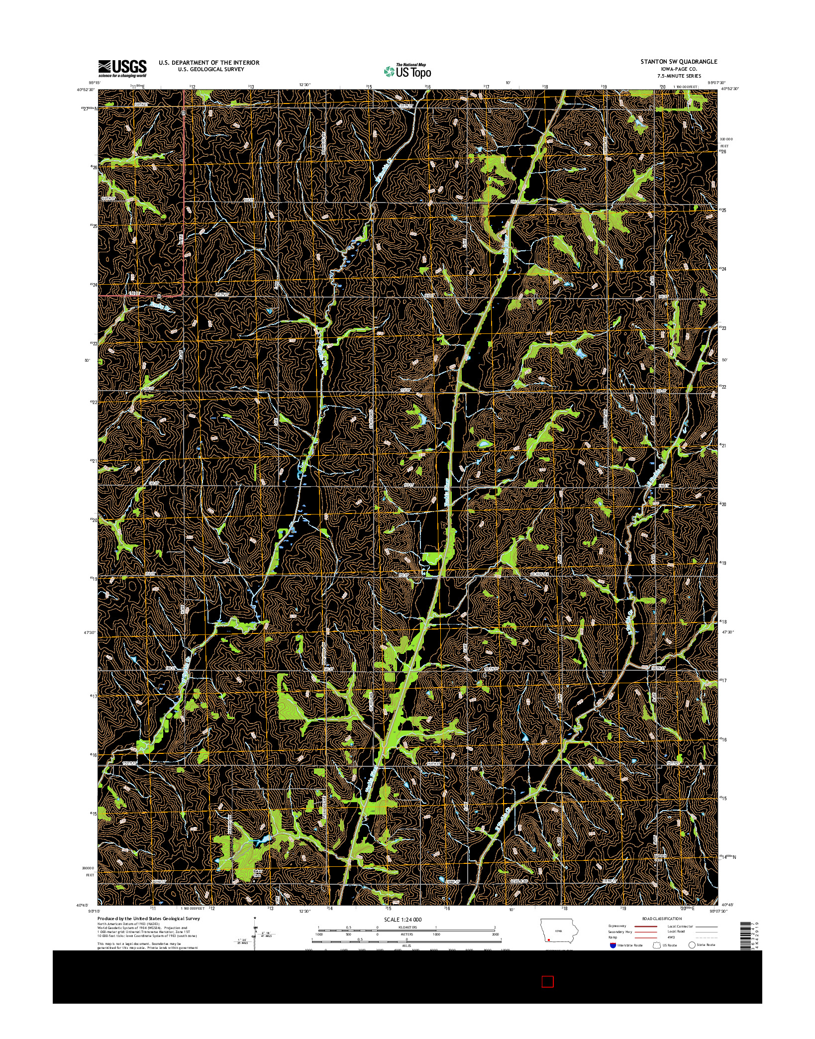 USGS US TOPO 7.5-MINUTE MAP FOR STANTON SW, IA 2015