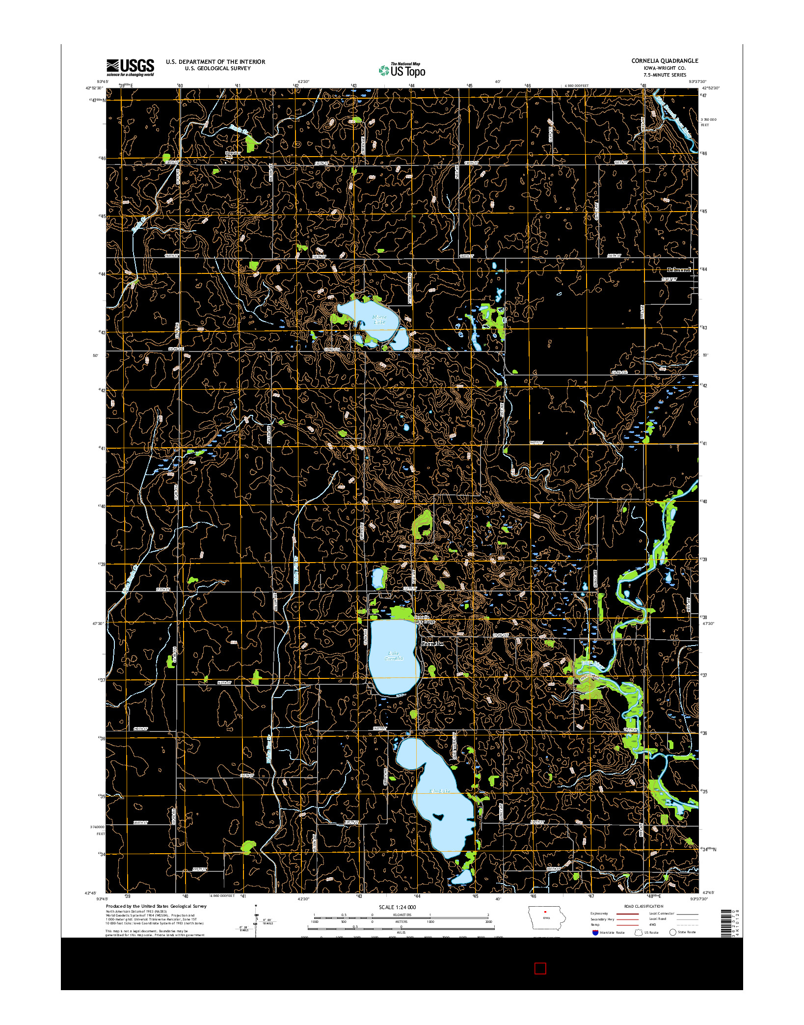 USGS US TOPO 7.5-MINUTE MAP FOR CORNELIA, IA 2015