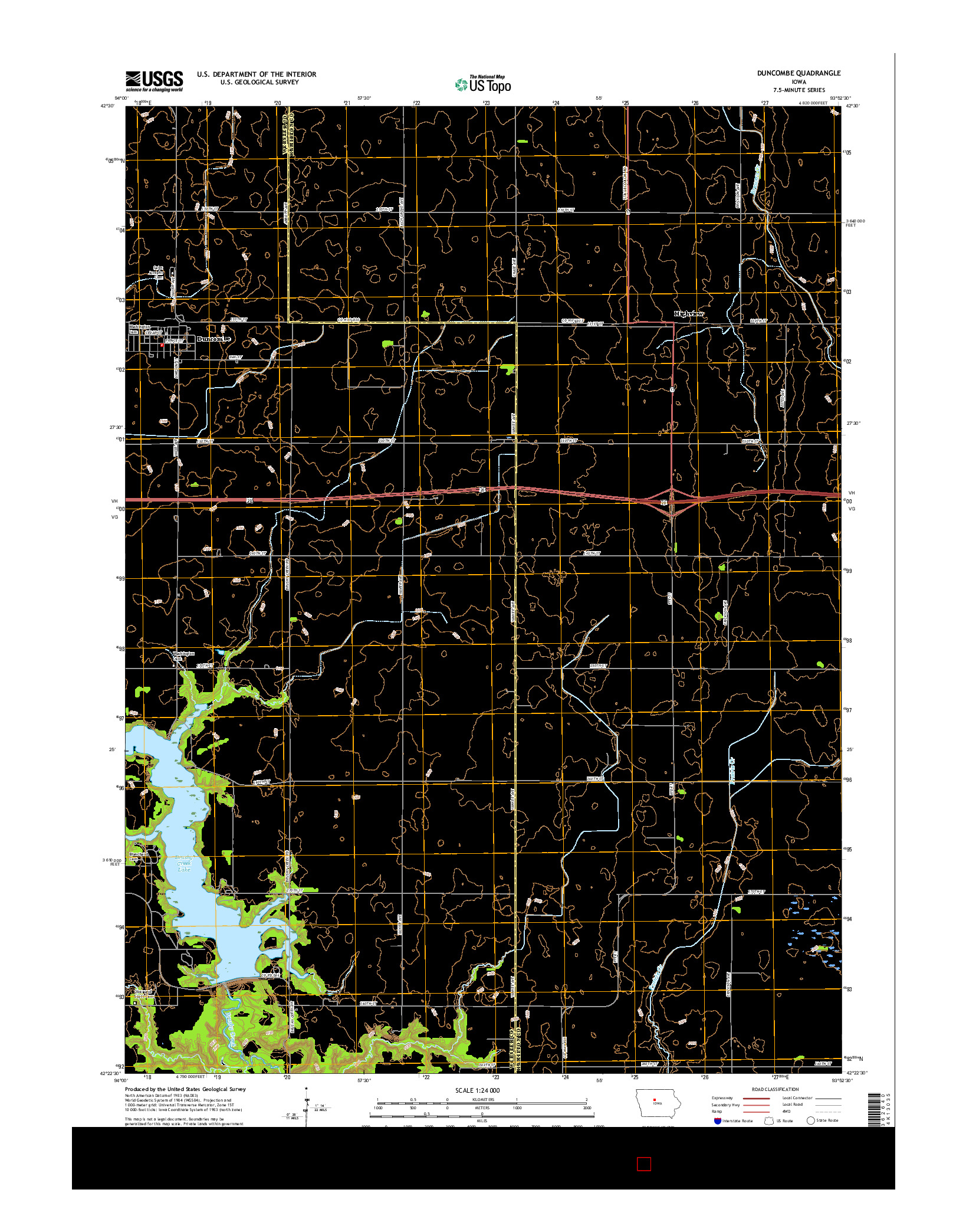 USGS US TOPO 7.5-MINUTE MAP FOR DUNCOMBE, IA 2015