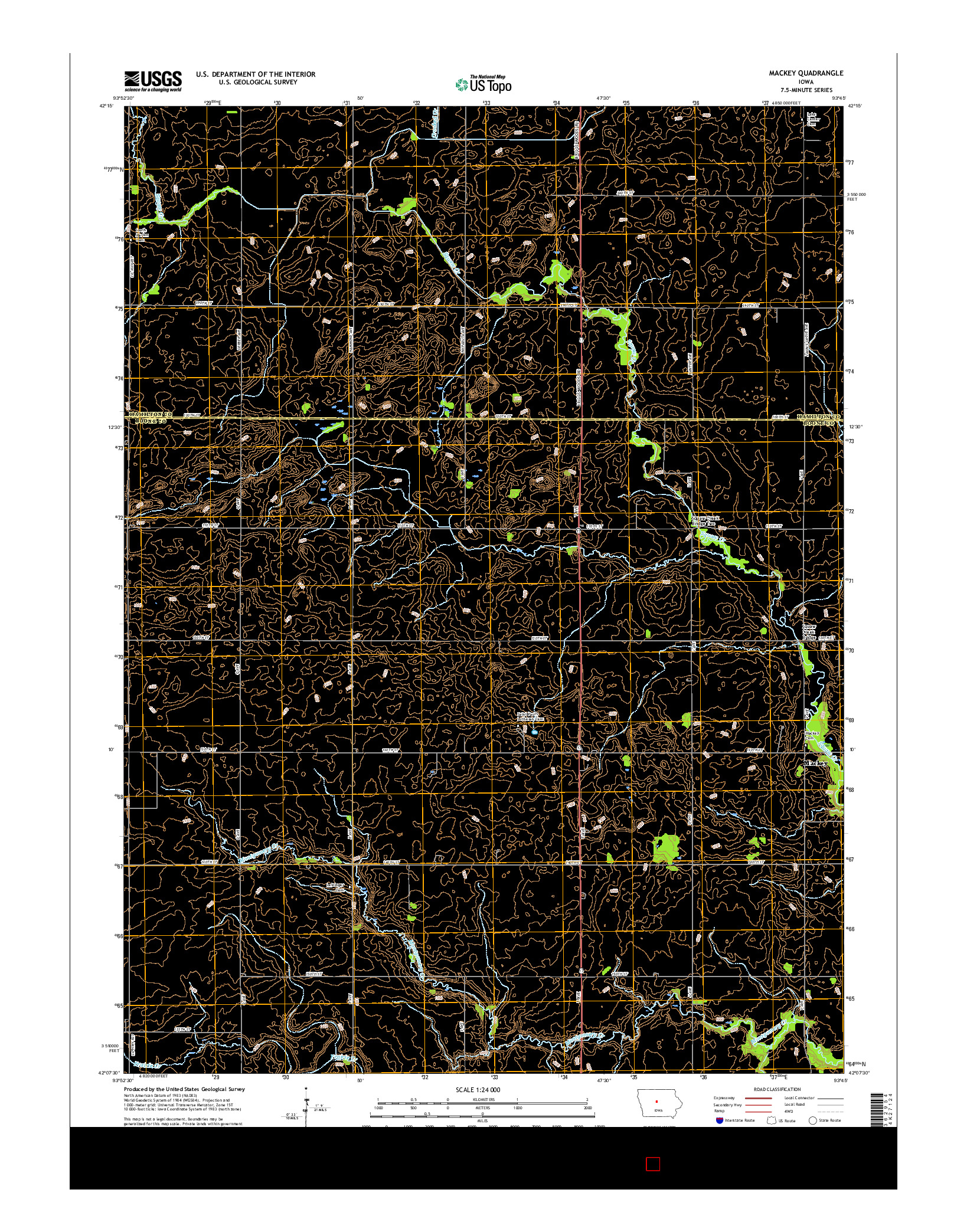 USGS US TOPO 7.5-MINUTE MAP FOR MACKEY, IA 2015