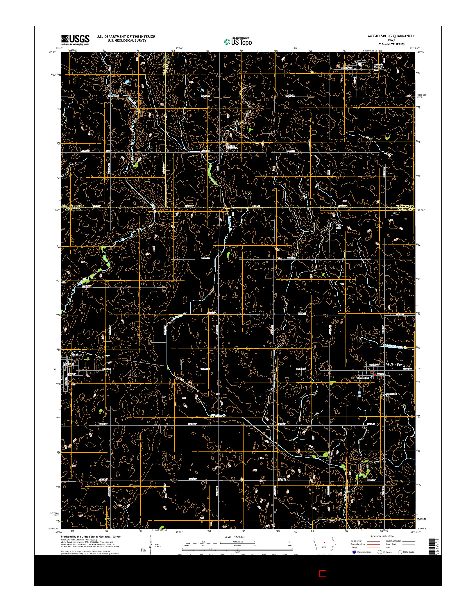 USGS US TOPO 7.5-MINUTE MAP FOR MCCALLSBURG, IA 2015