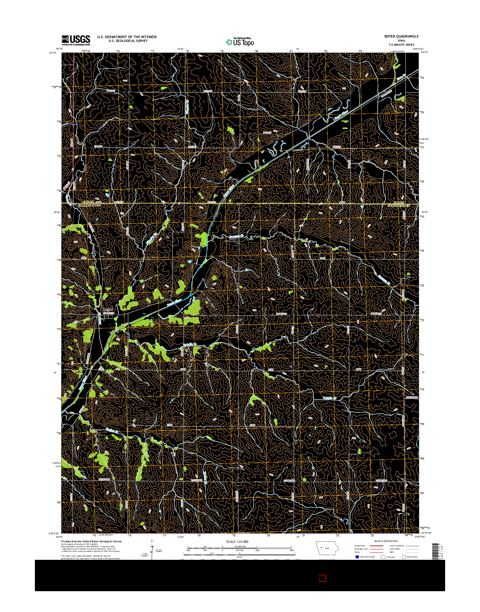 USGS US TOPO 7.5-MINUTE MAP FOR BOYER, IA 2015