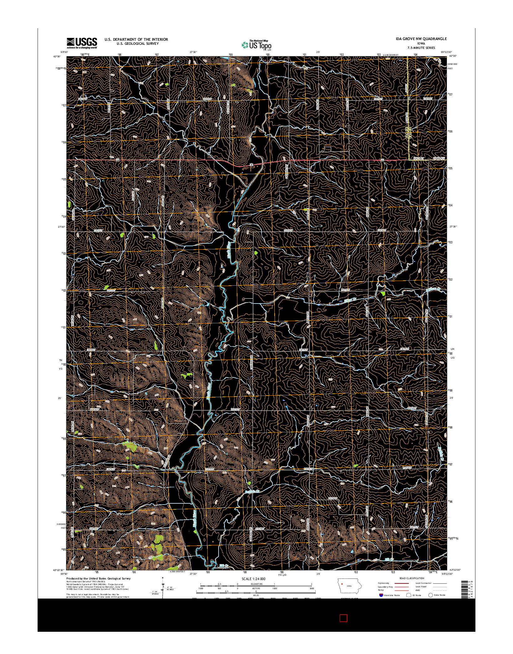 USGS US TOPO 7.5-MINUTE MAP FOR IDA GROVE NW, IA 2015