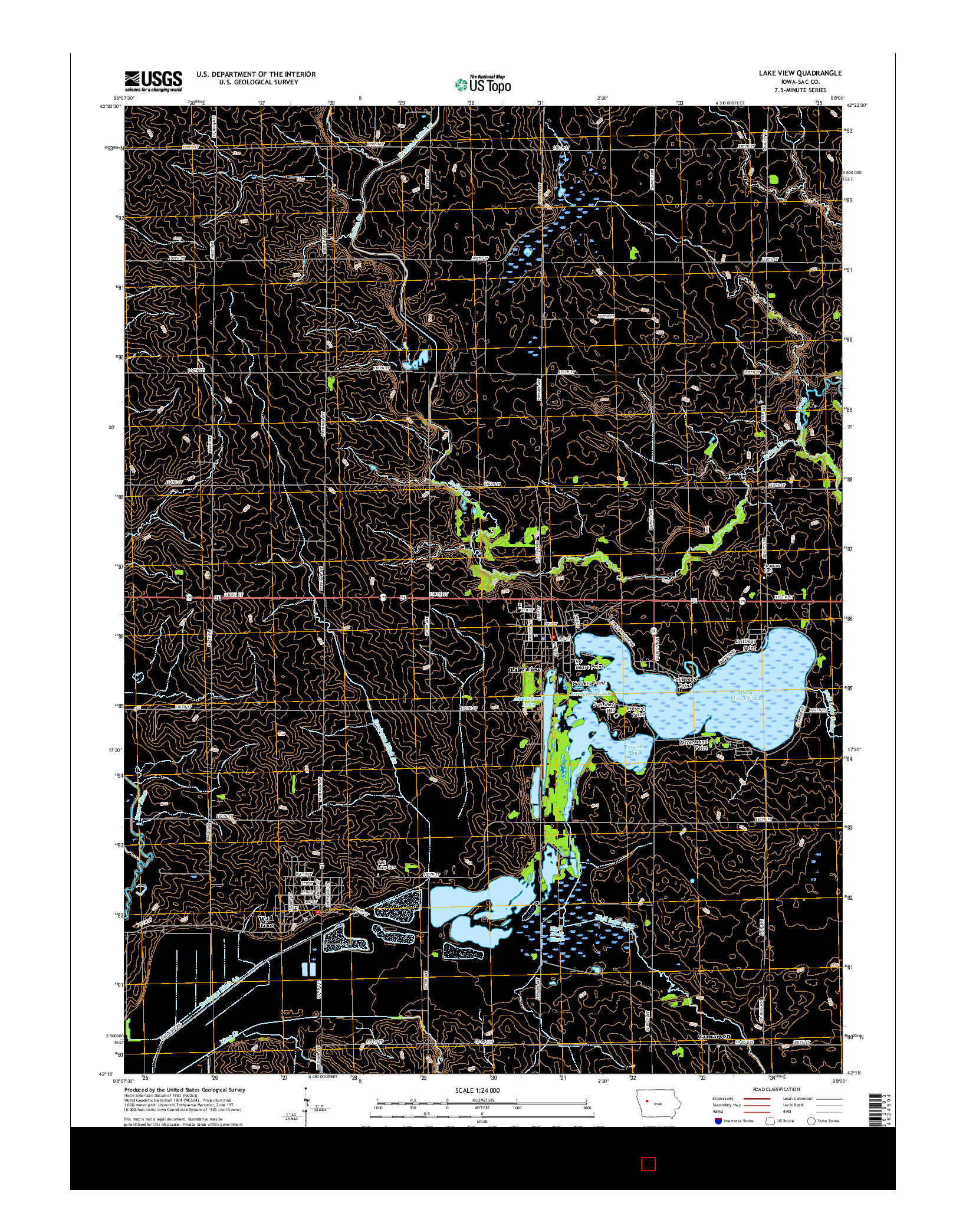 USGS US TOPO 7.5-MINUTE MAP FOR LAKE VIEW, IA 2015