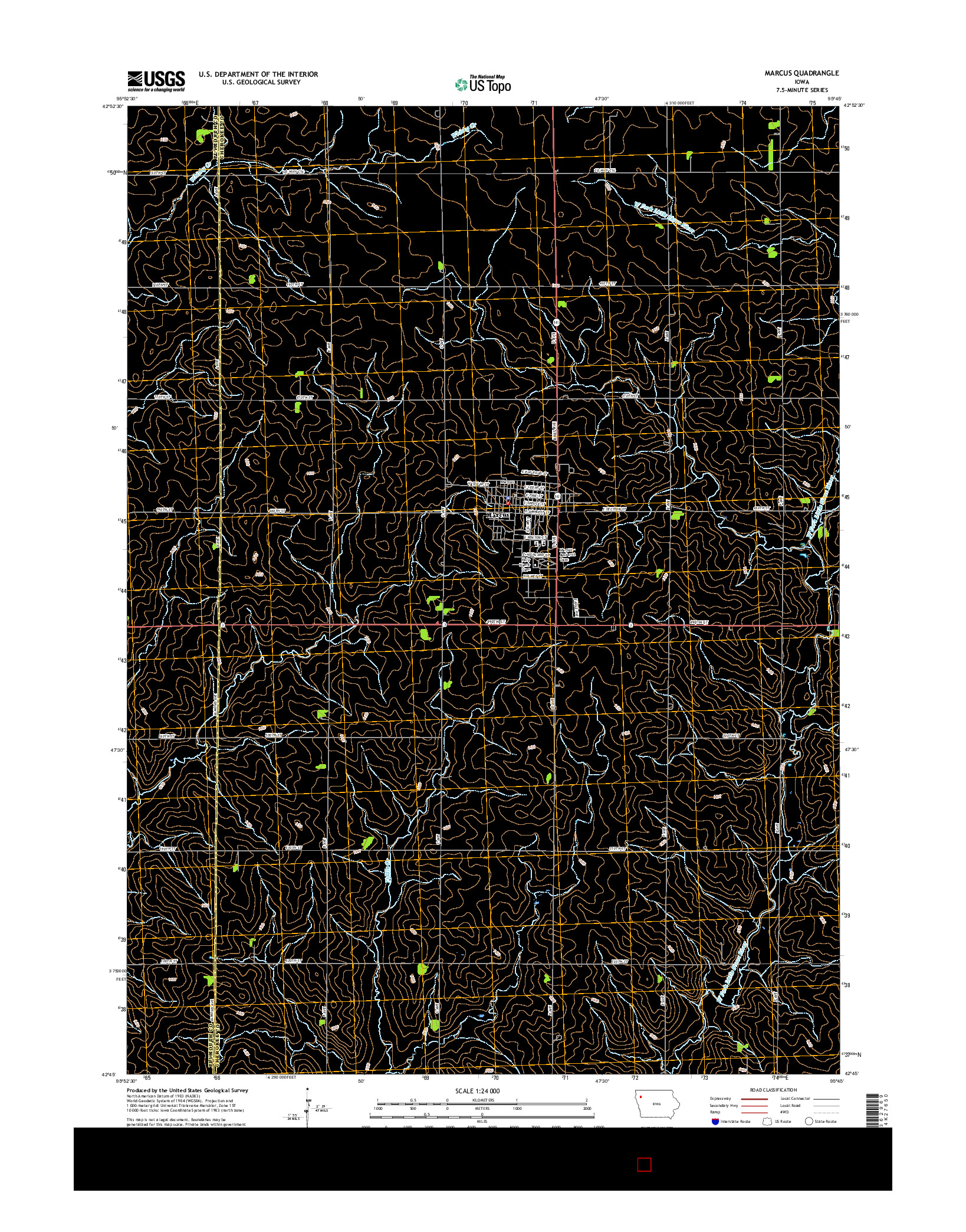 USGS US TOPO 7.5-MINUTE MAP FOR MARCUS, IA 2015
