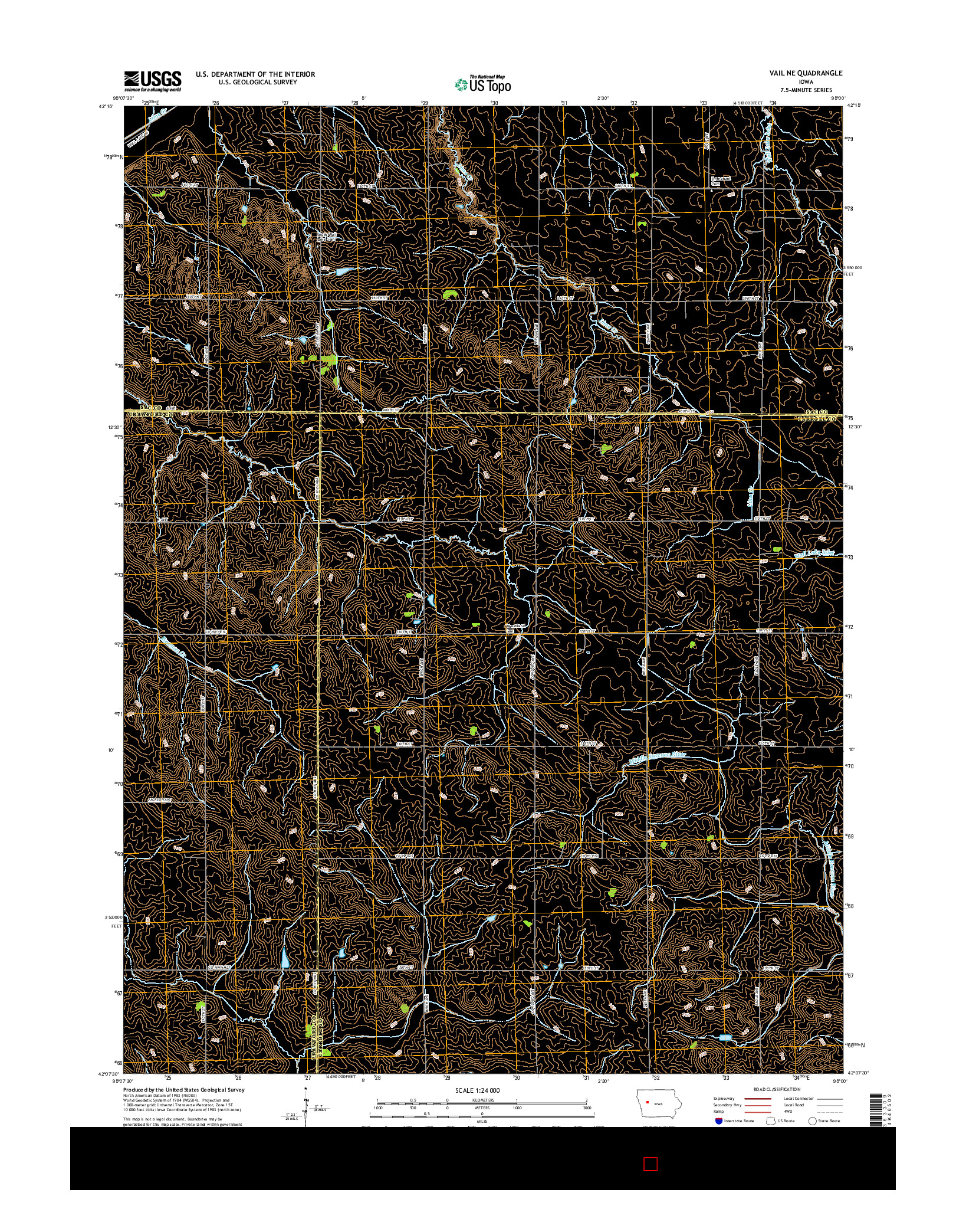 USGS US TOPO 7.5-MINUTE MAP FOR VAIL NE, IA 2015