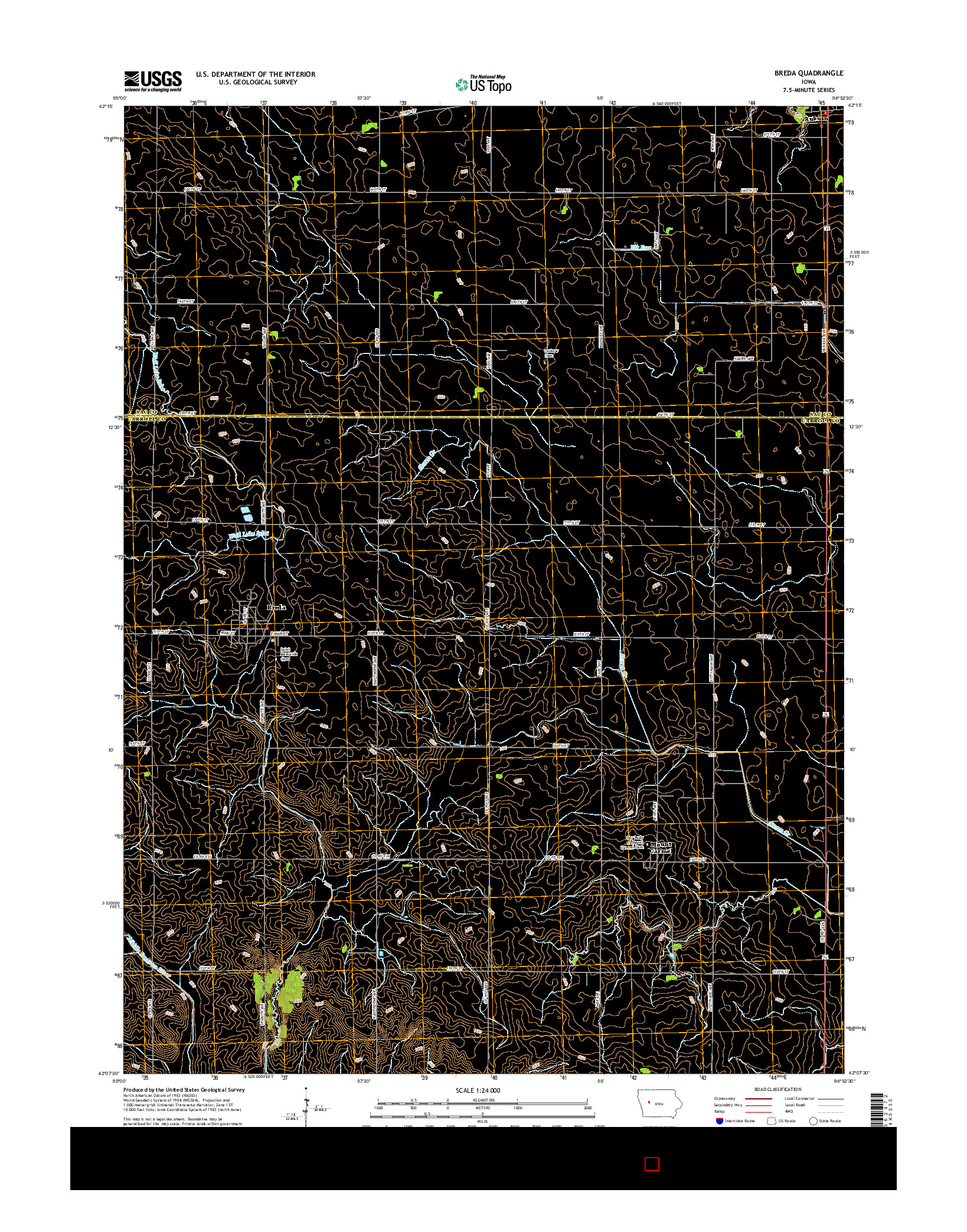 USGS US TOPO 7.5-MINUTE MAP FOR BREDA, IA 2015