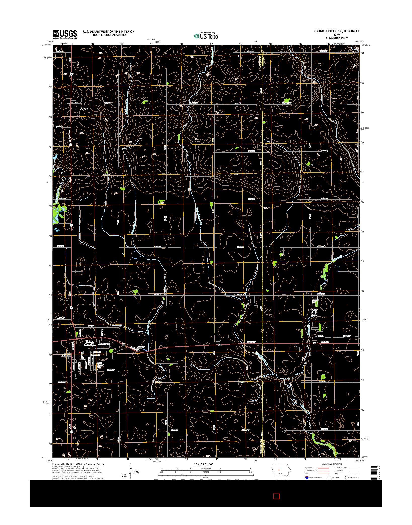 USGS US TOPO 7.5-MINUTE MAP FOR GRAND JUNCTION, IA 2015