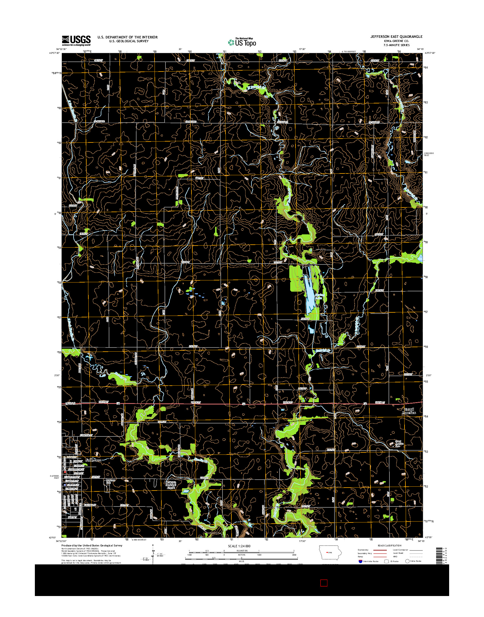 USGS US TOPO 7.5-MINUTE MAP FOR JEFFERSON EAST, IA 2015