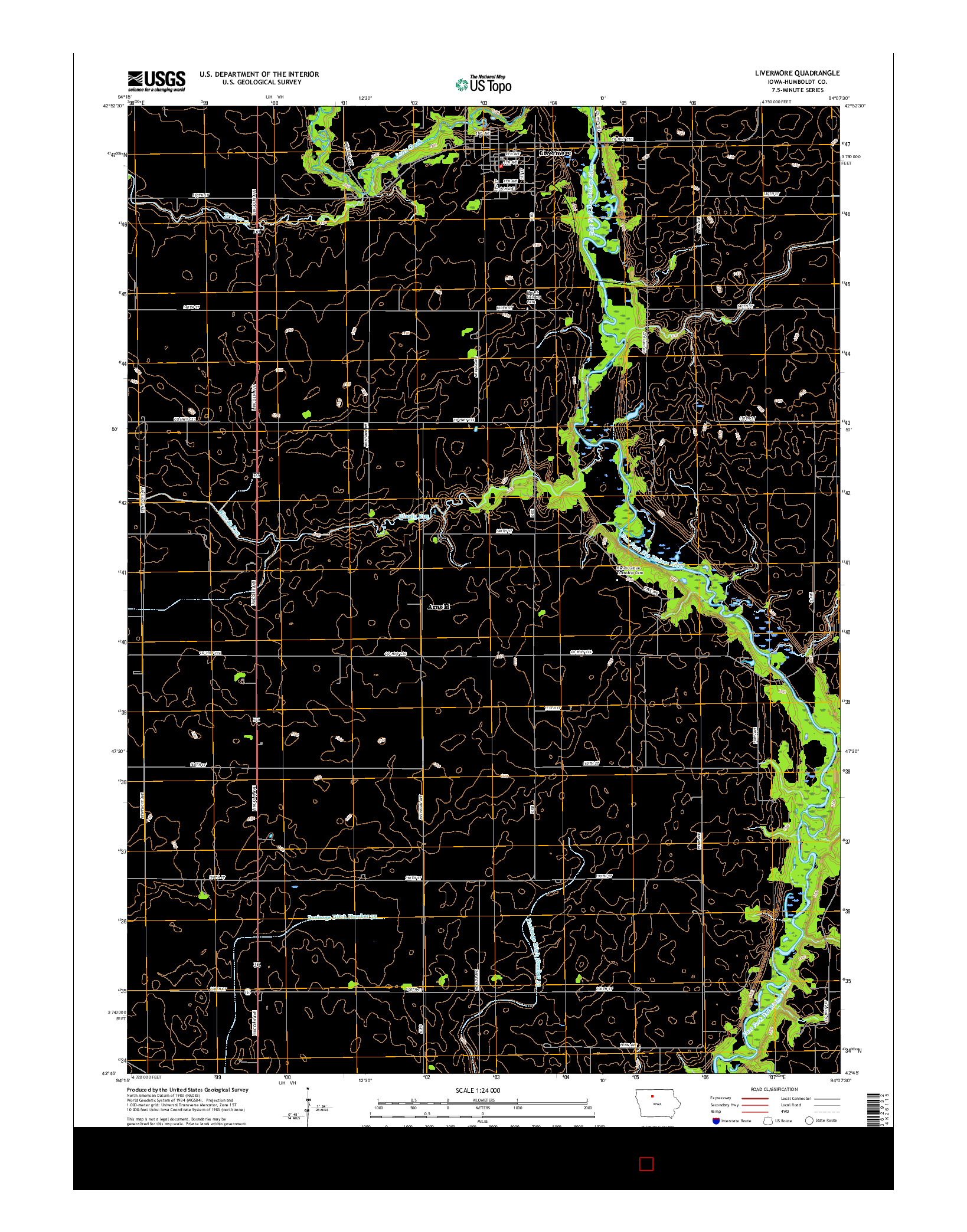 USGS US TOPO 7.5-MINUTE MAP FOR LIVERMORE, IA 2015